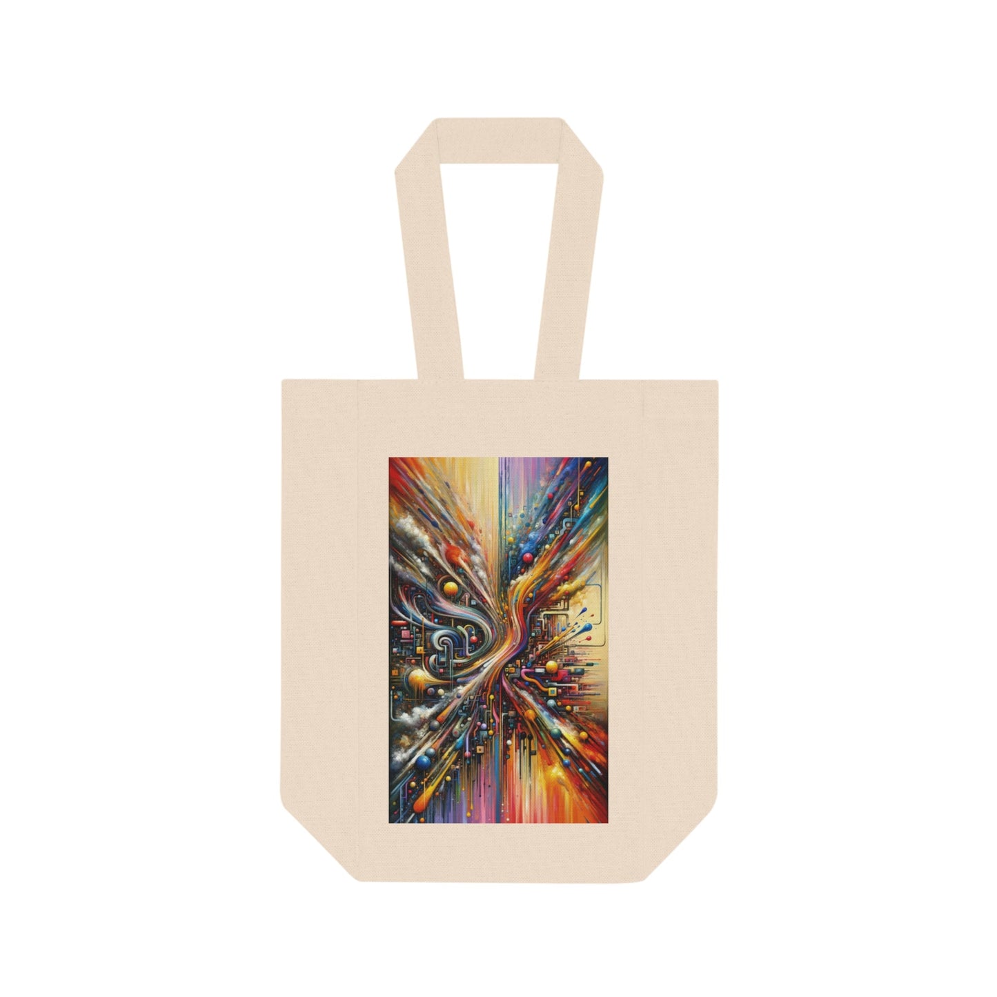 Information Bottleneck Cascade Double Wine Tote Bag - ATUH.ART