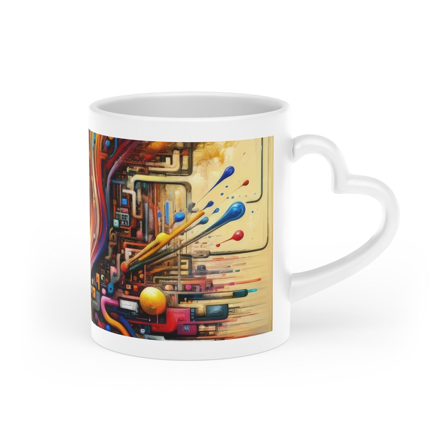 Information Bottleneck Cascade Heart-Shaped Mug - ATUH.ART