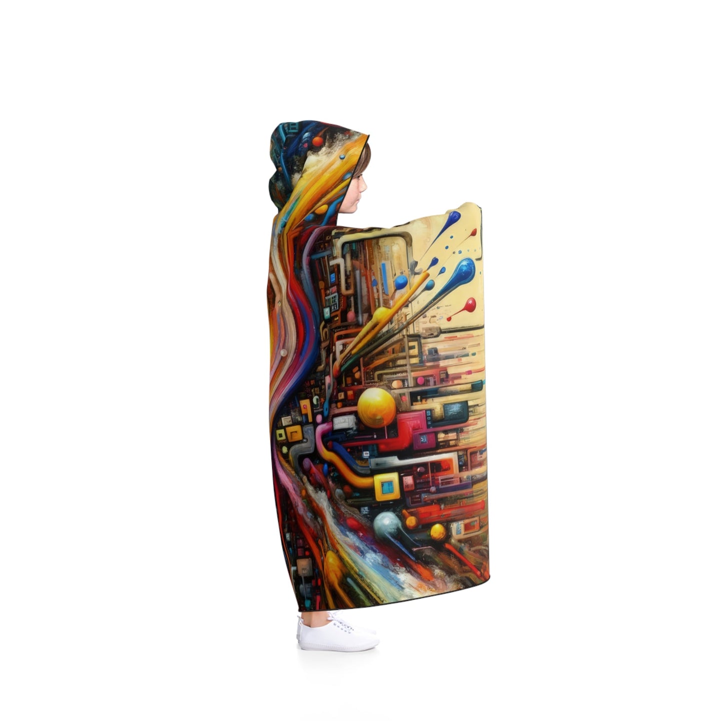 Information Bottleneck Cascade Hooded Blanket - ATUH.ART