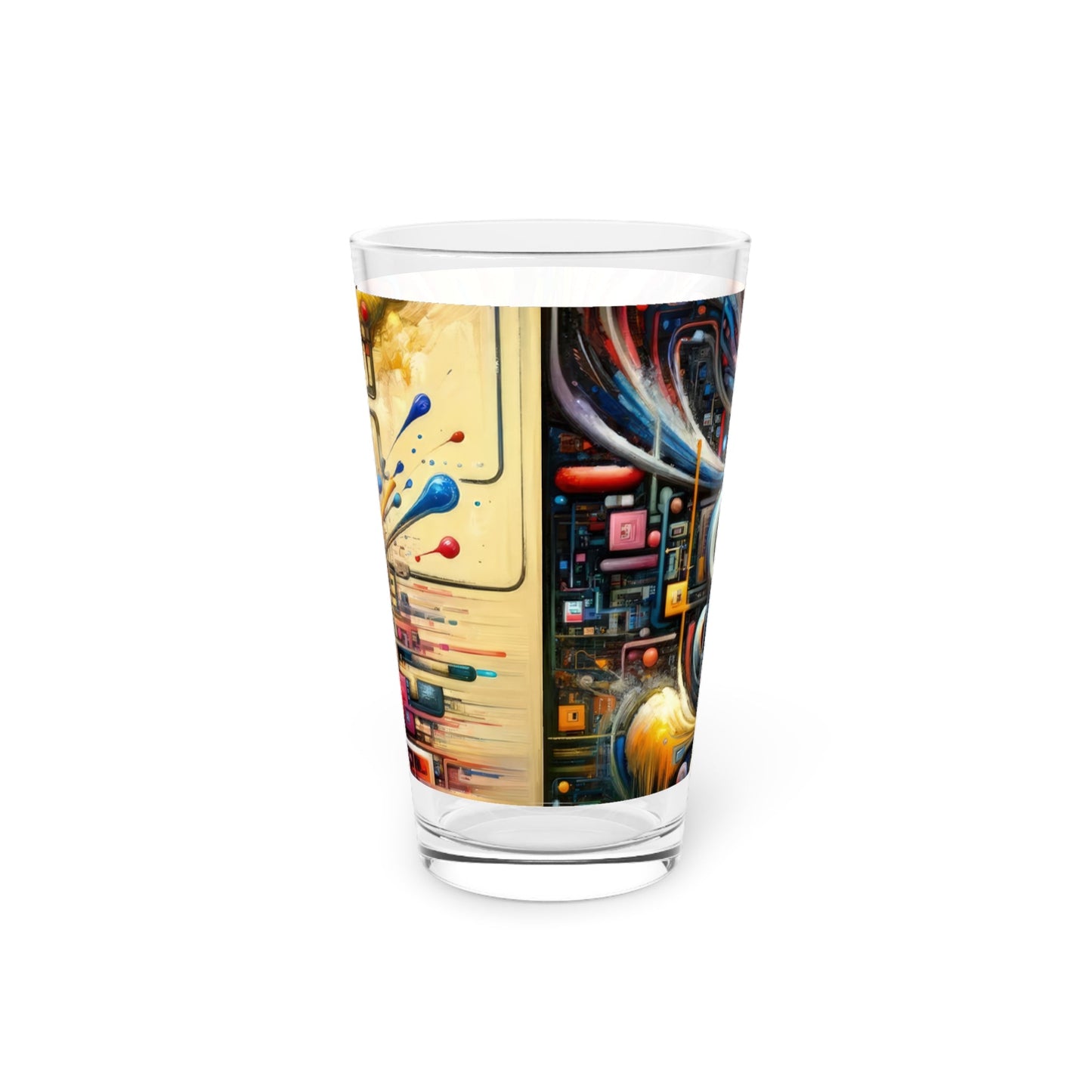 Information Bottleneck Cascade Pint Glass, 16oz - ATUH.ART