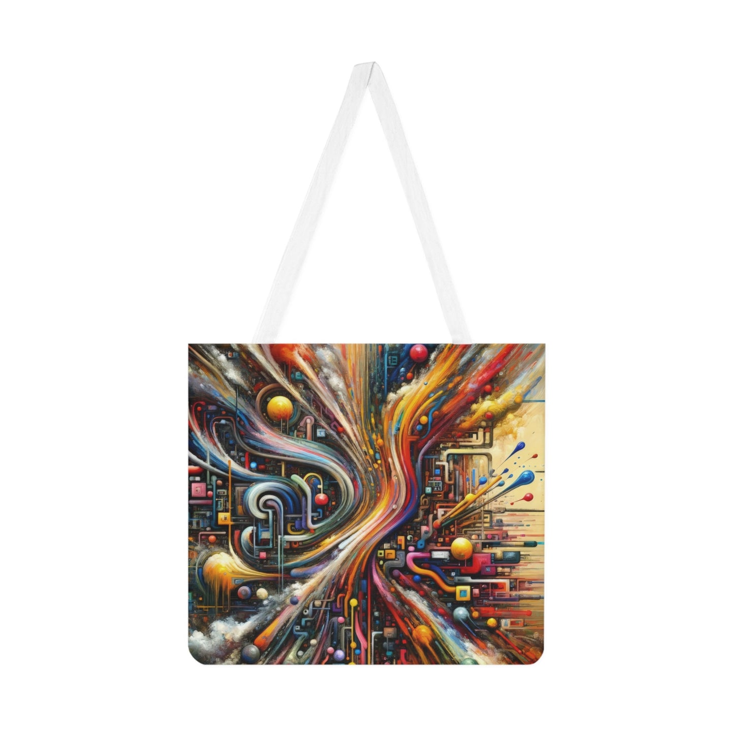 Information Bottleneck Cascade Shoulder Tote Bag (AOP) - ATUH.ART