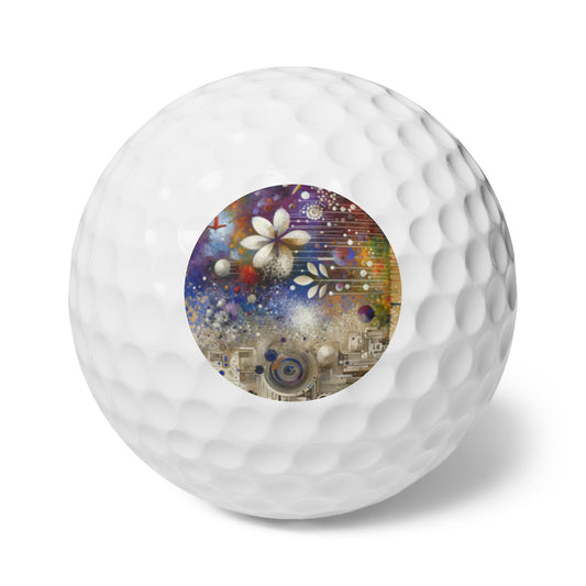 Inner Algorithm Synthesis Golf Balls, 6pcs - ATUH.ART