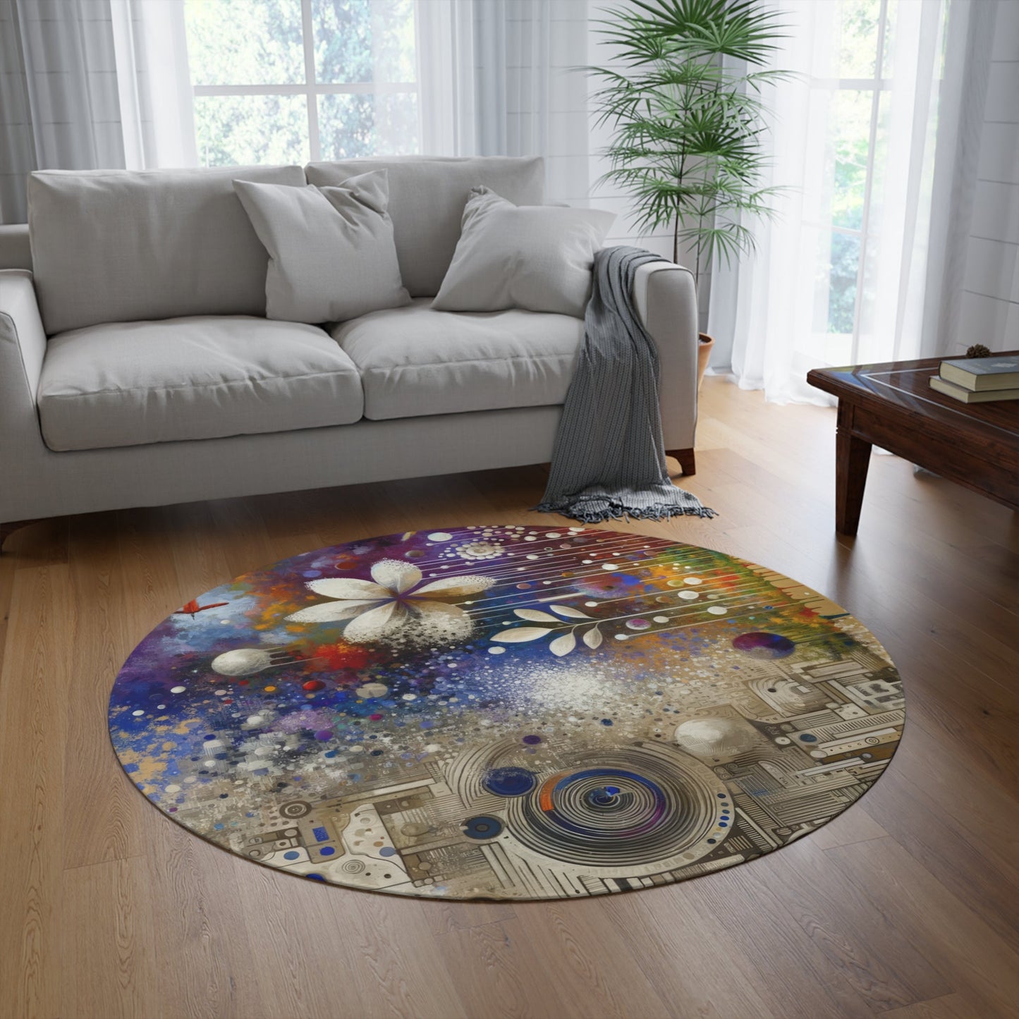 Inner Algorithm Synthesis Round Rug - ATUH.ART