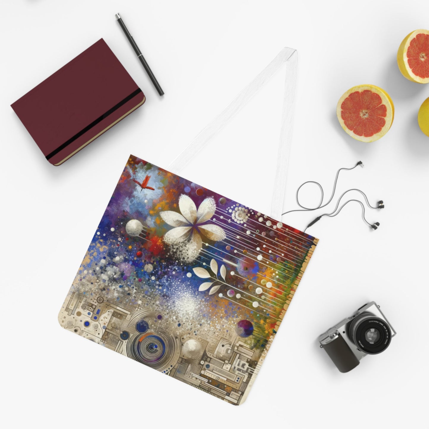 Inner Algorithm Synthesis Shoulder Tote Bag (AOP) - ATUH.ART