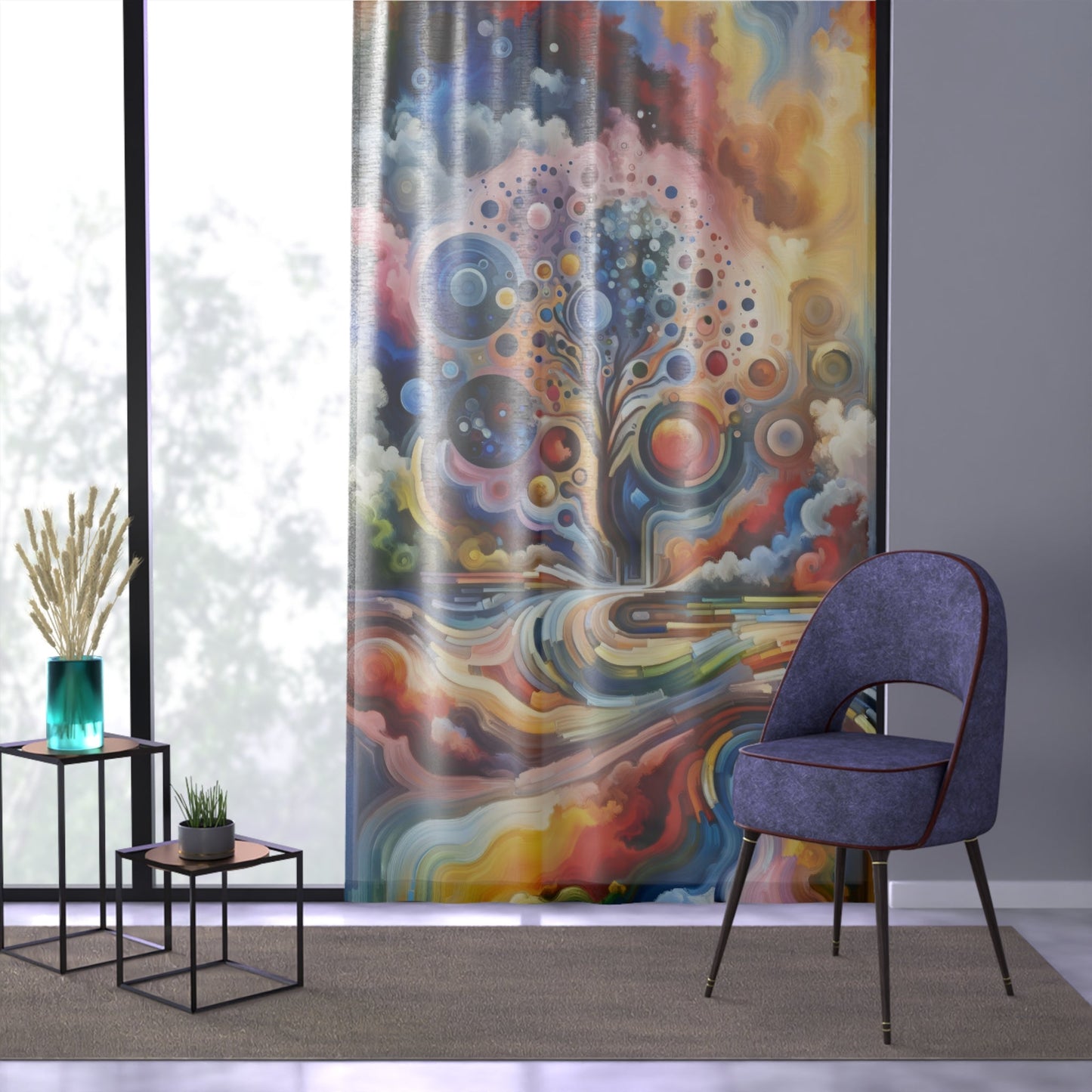 Inner Growth Essence Window Curtain - ATUH.ART