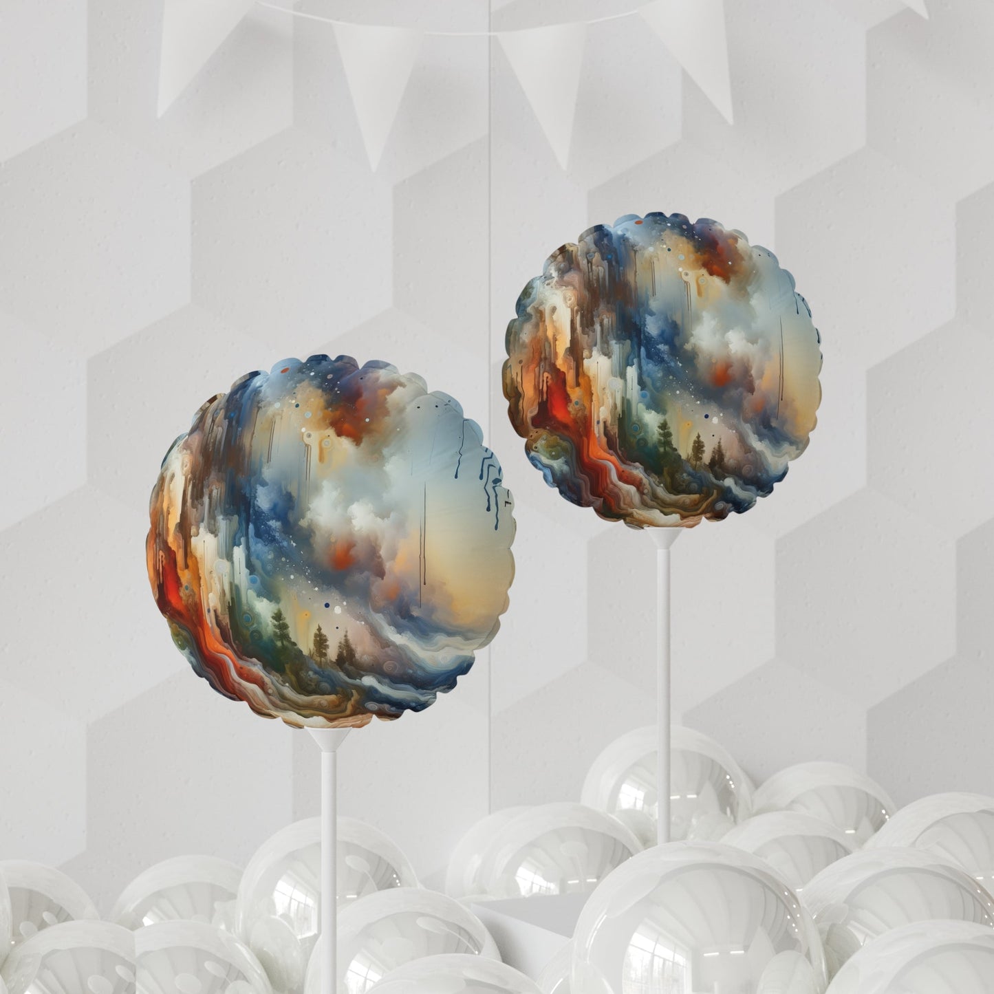 Inner Journey Abstract Balloon (Round and Heart-shaped), 11" - ATUH.ART