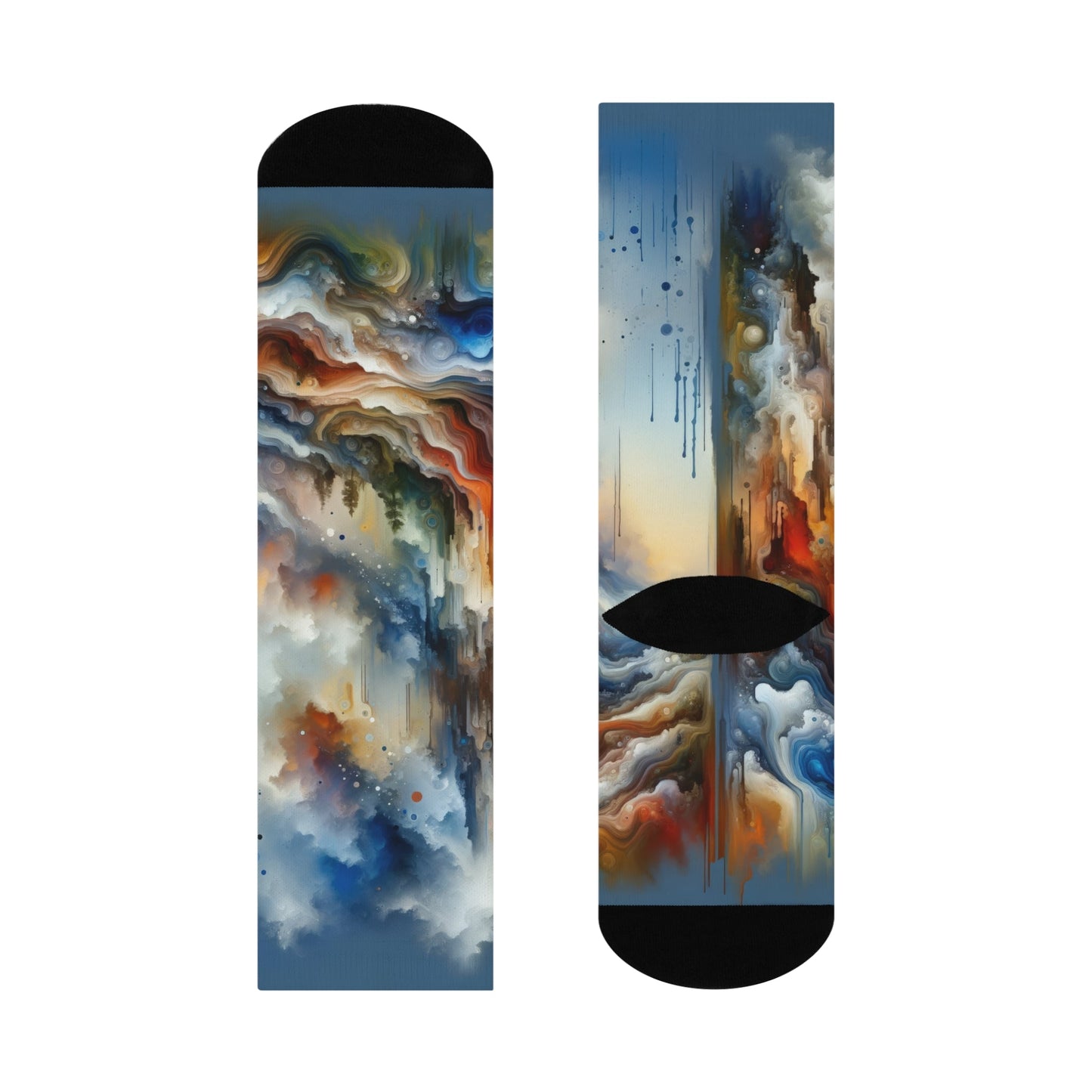 Inner Journey Abstract Cushioned Crew Socks - ATUH.ART
