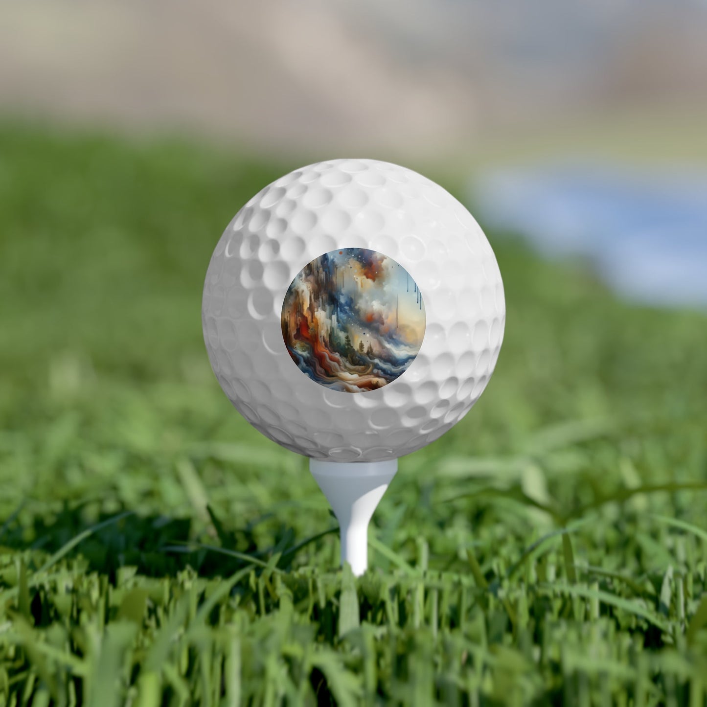 Inner Journey Abstract Golf Balls, 6pcs - ATUH.ART
