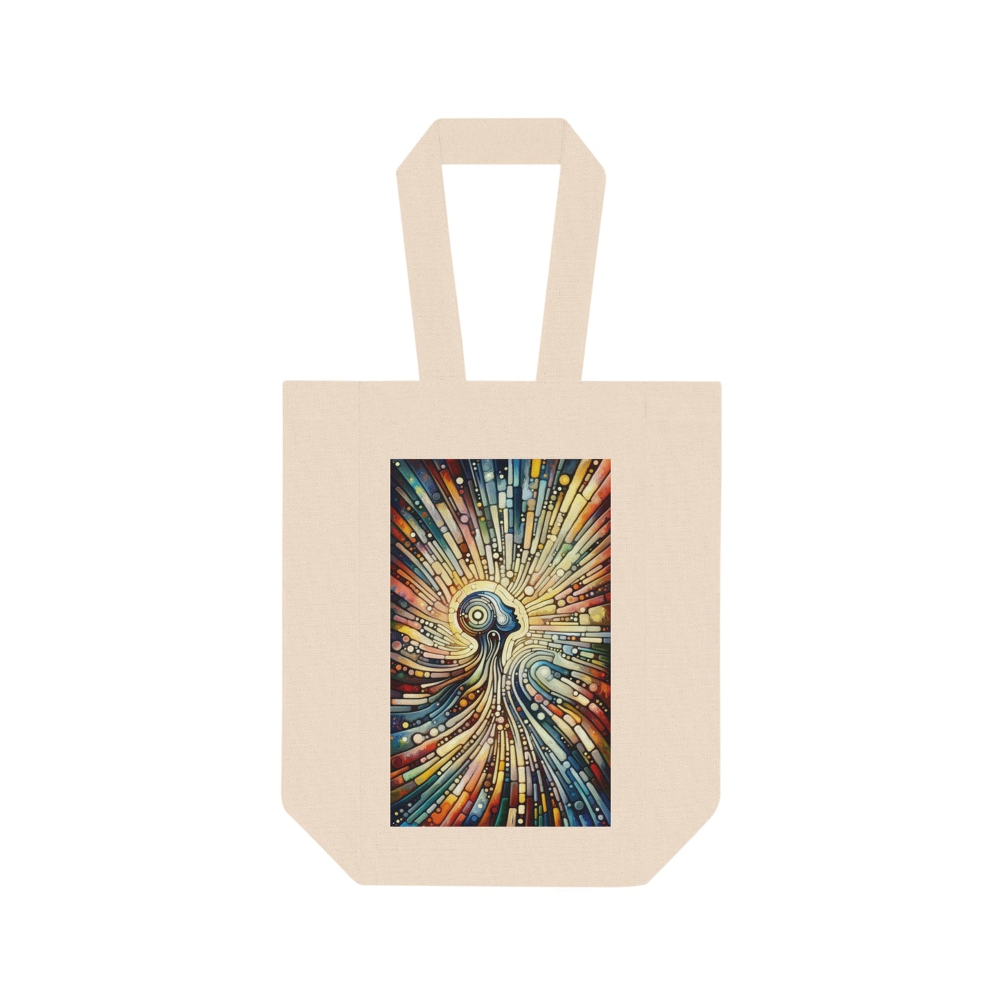 Inner Mosaic Kindness Double Wine Tote Bag - ATUH.ART