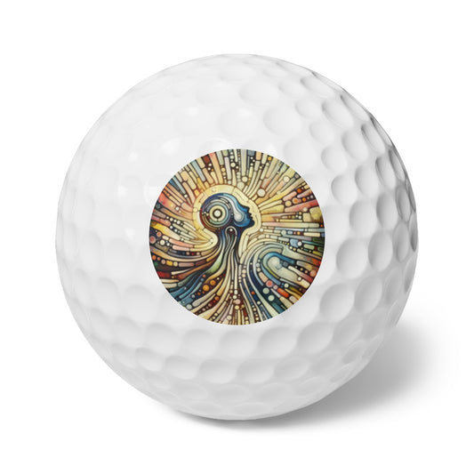Inner Mosaic Kindness Golf Balls, 6pcs - ATUH.ART