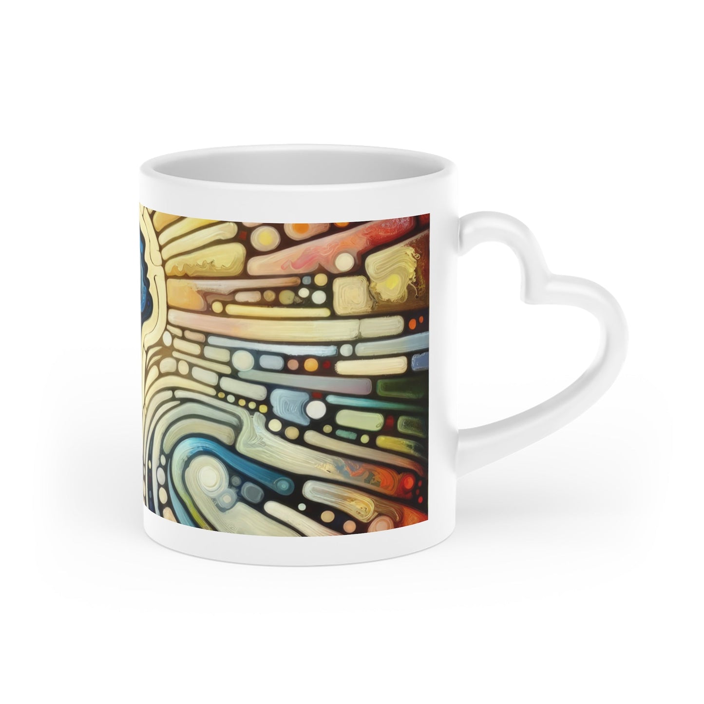 Inner Mosaic Kindness Heart-Shaped Mug - ATUH.ART