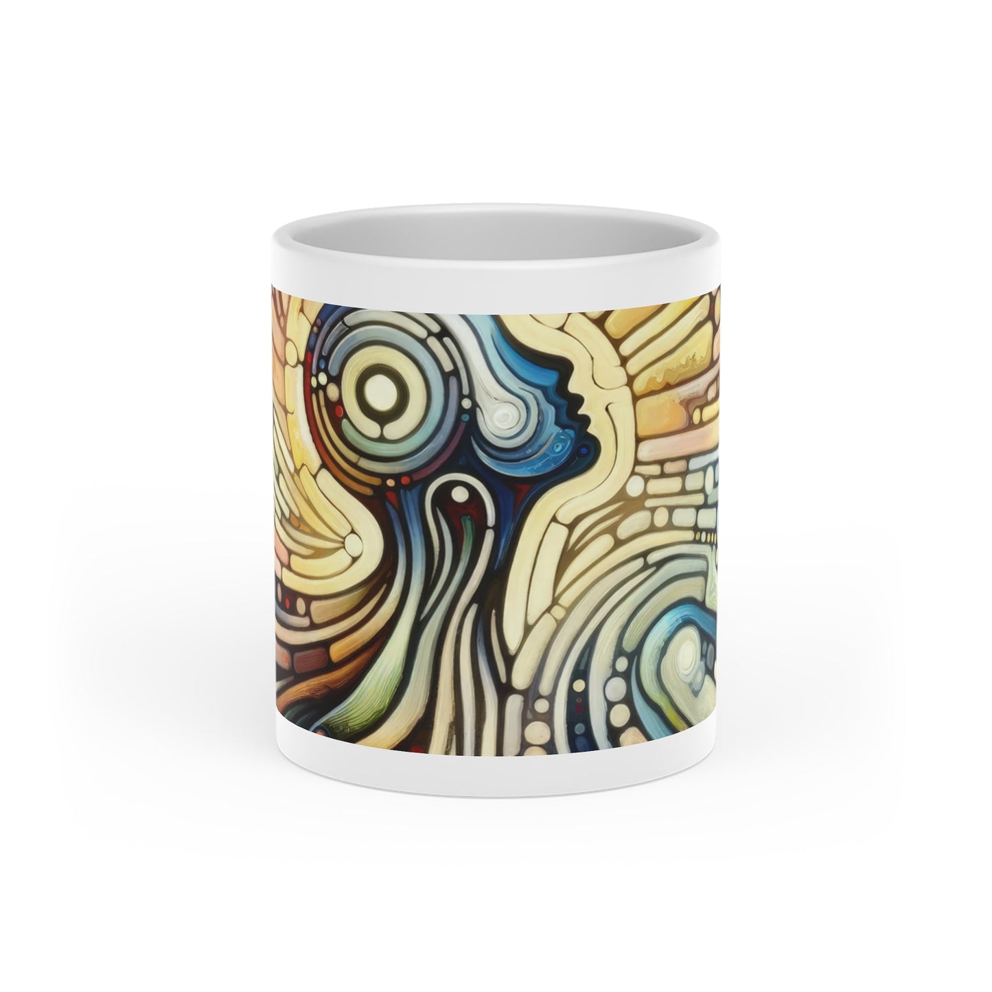 Inner Mosaic Kindness Heart-Shaped Mug - ATUH.ART