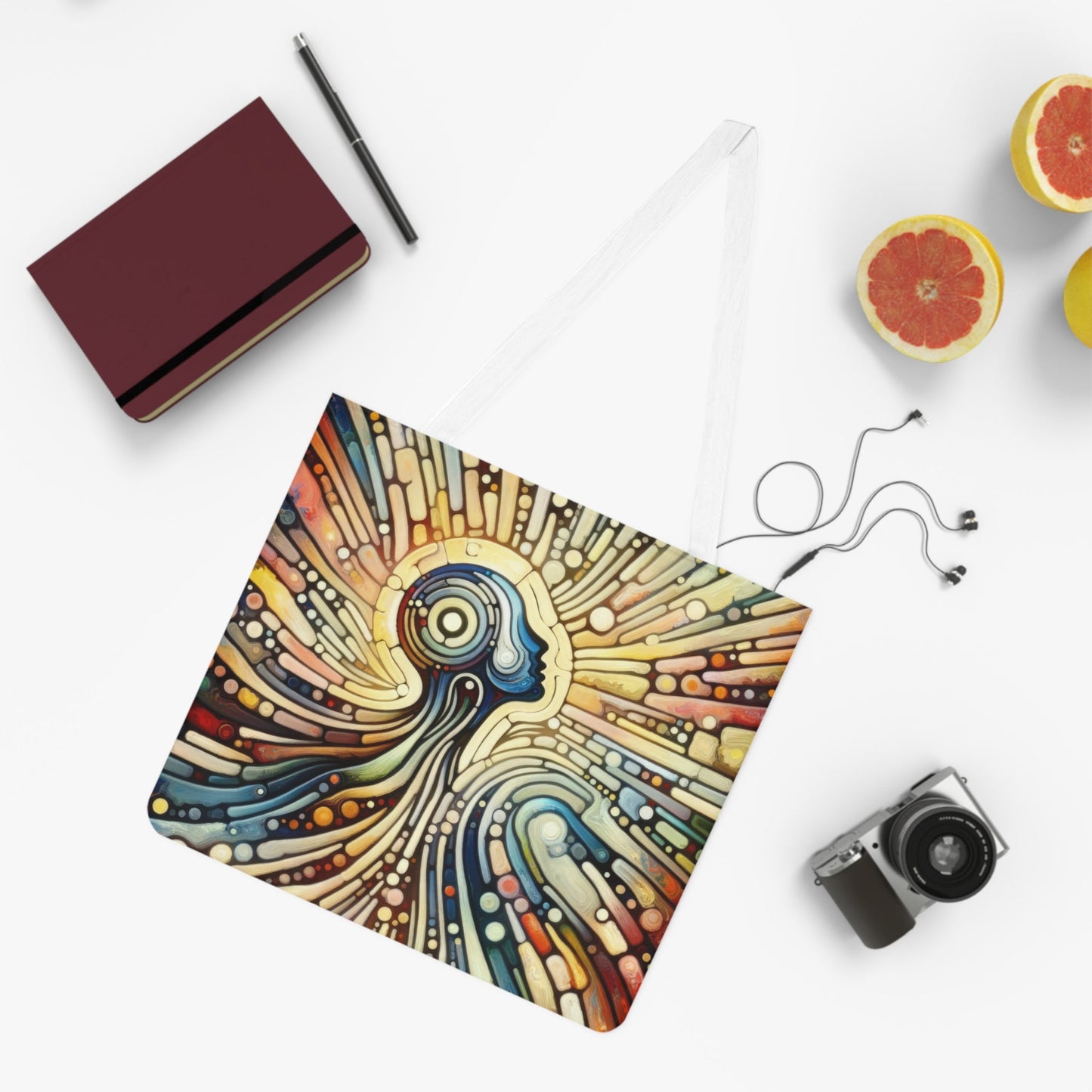 Inner Mosaic Kindness Shoulder Tote Bag (AOP) - ATUH.ART