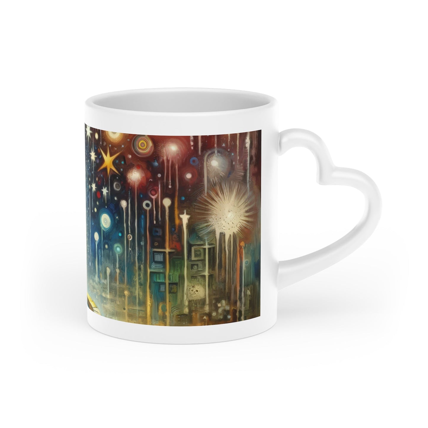 Inspiration Tachism Tribute Heart-Shaped Mug - ATUH.ART