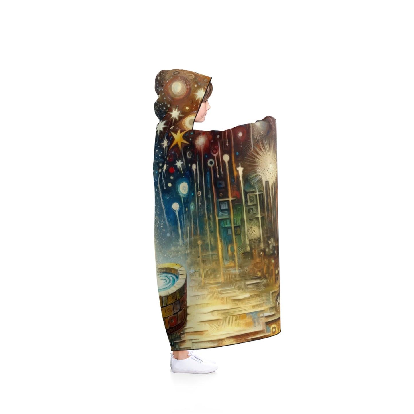 Inspiration Tachism Tribute Hooded Blanket - ATUH.ART