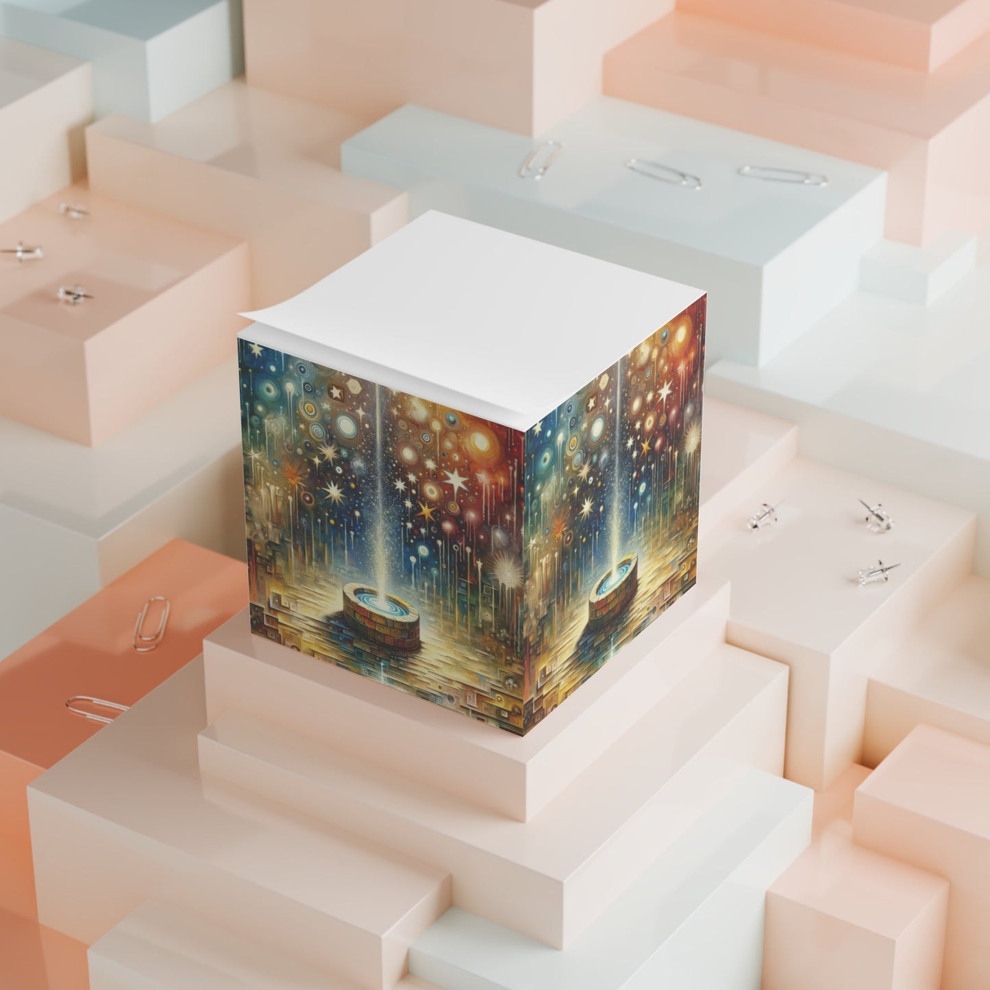 Inspiration Tachism Tribute Note Cube - ATUH.ART