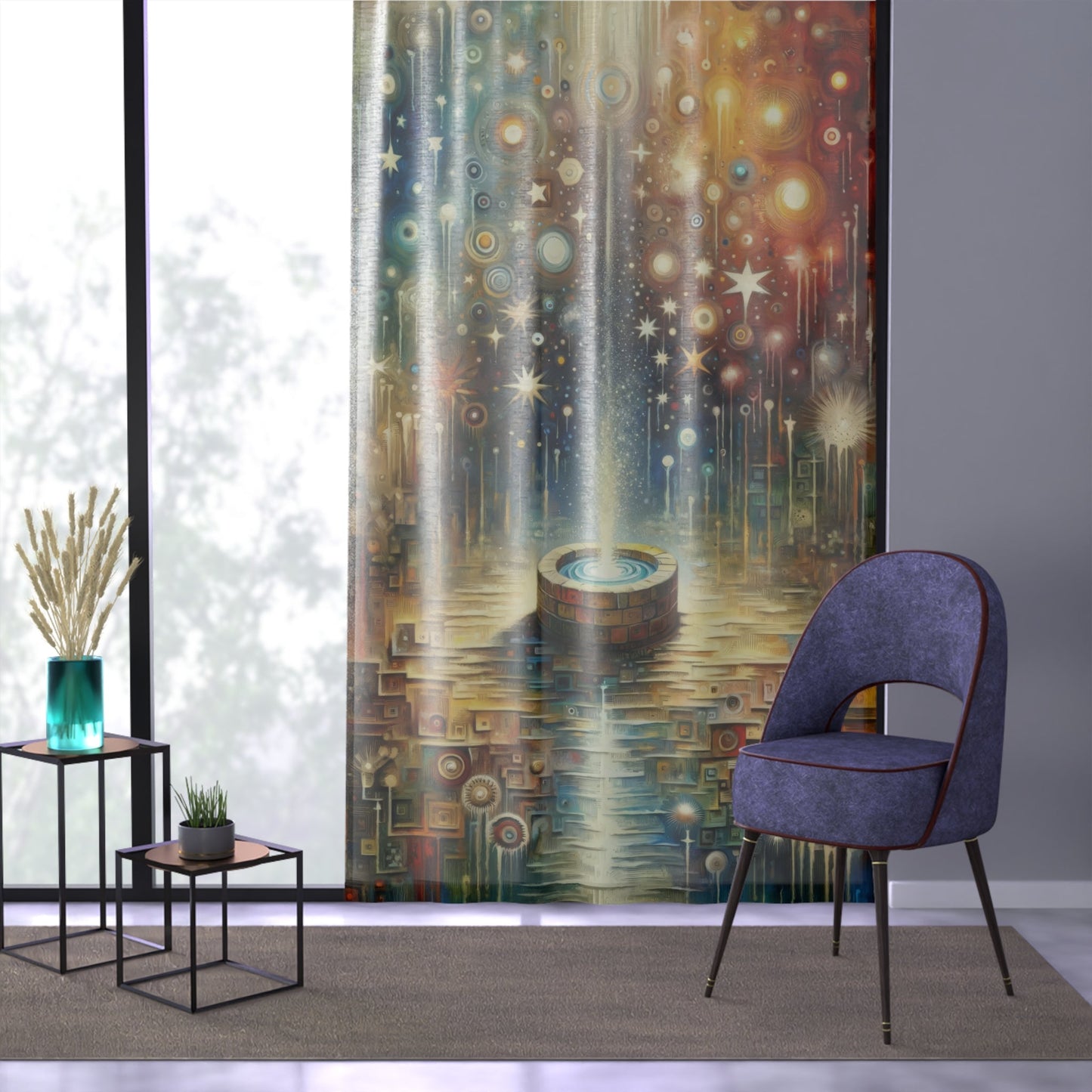 Inspiration Tachism Tribute Window Curtain - ATUH.ART