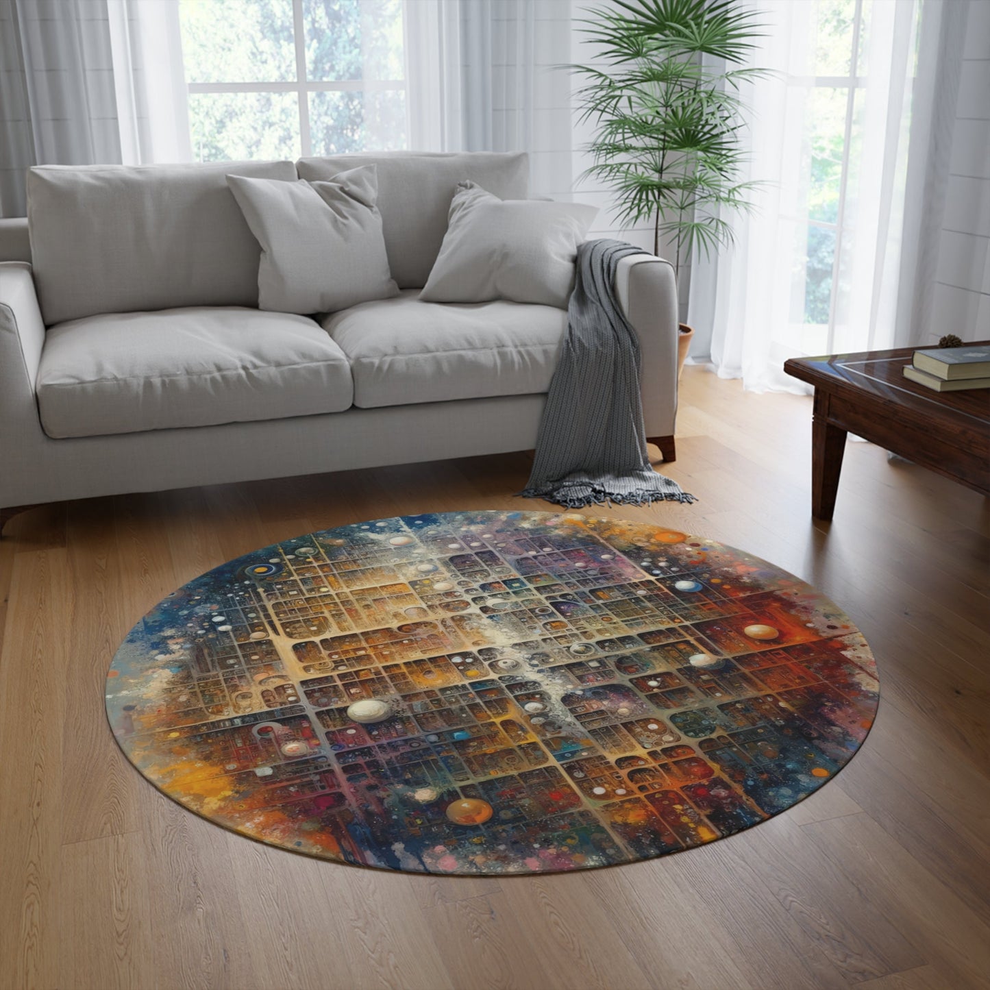 Integral Harmony Existence Round Rug - ATUH.ART