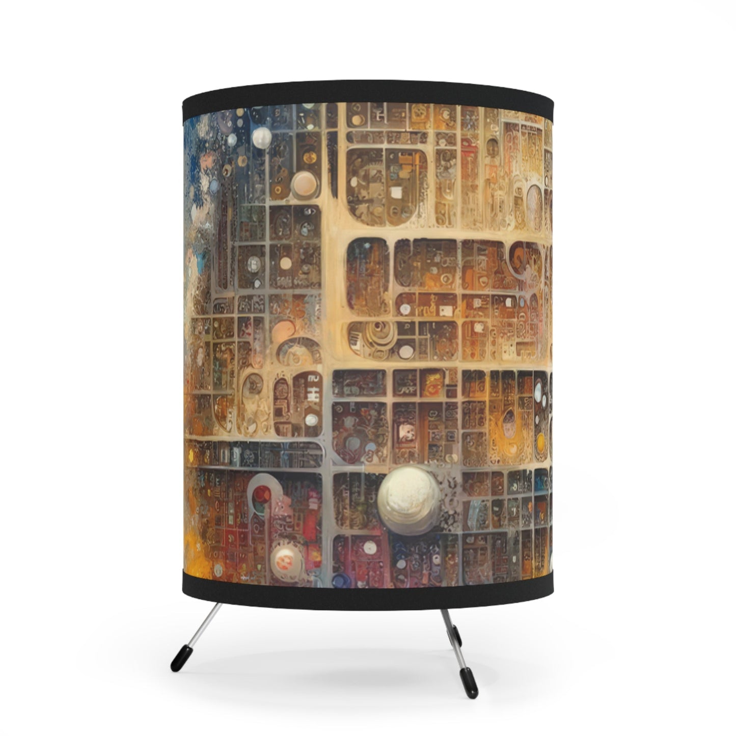 Integral Harmony Existence Tripod Lamp with High-Res Printed Shade, US\CA plug - ATUH.ART