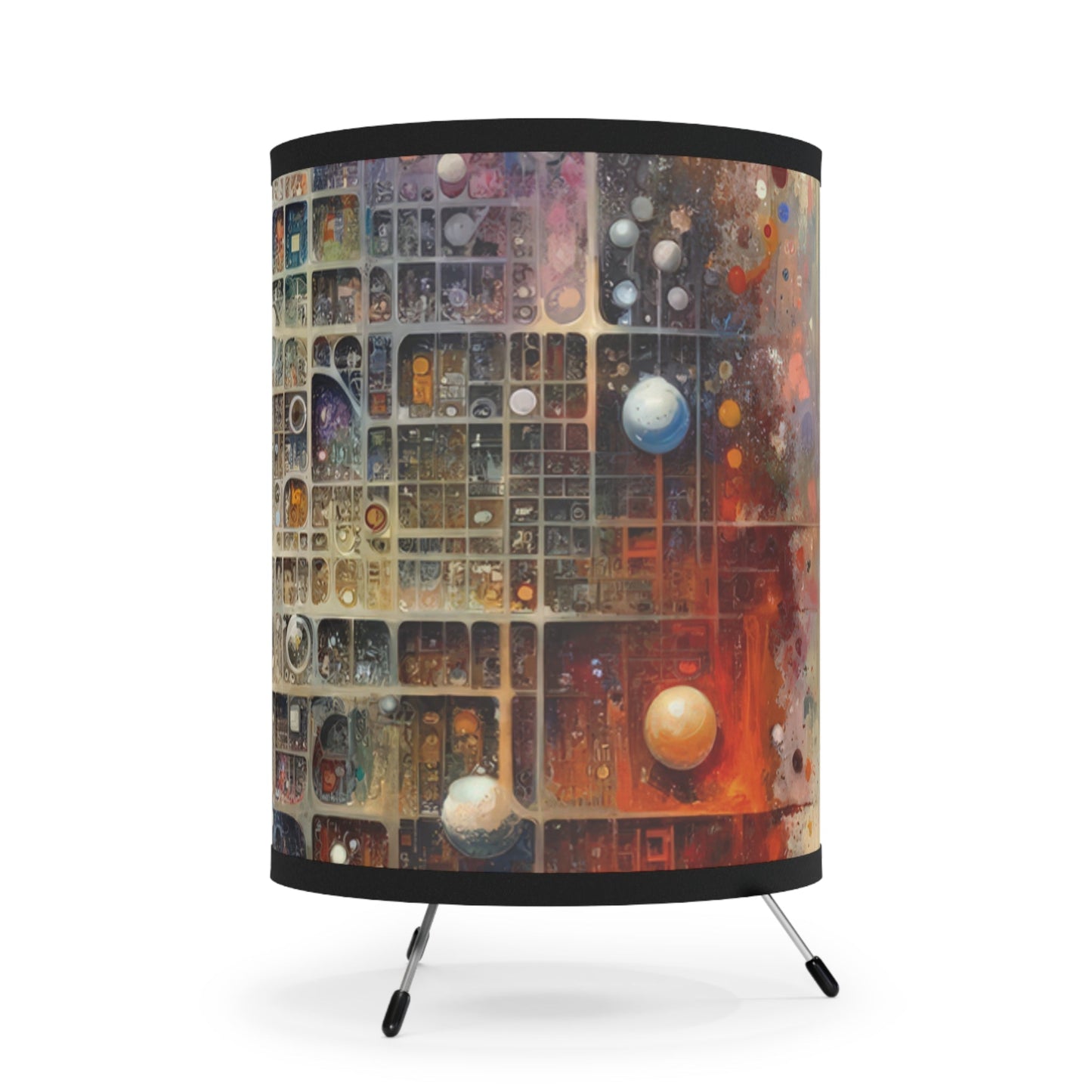 Integral Harmony Existence Tripod Lamp with High-Res Printed Shade, US\CA plug - ATUH.ART