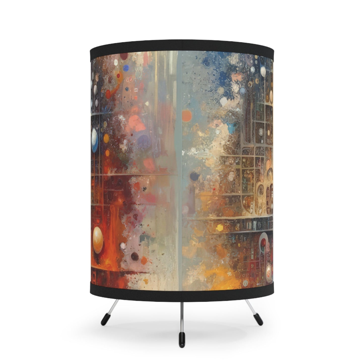 Integral Harmony Existence Tripod Lamp with High-Res Printed Shade, US\CA plug - ATUH.ART