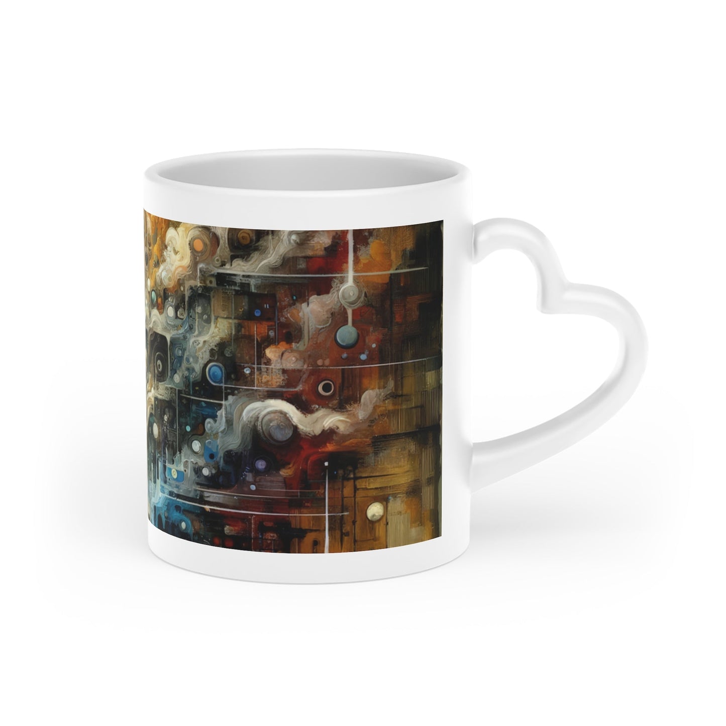 Integral Stewardship Abstract Heart-Shaped Mug - ATUH.ART