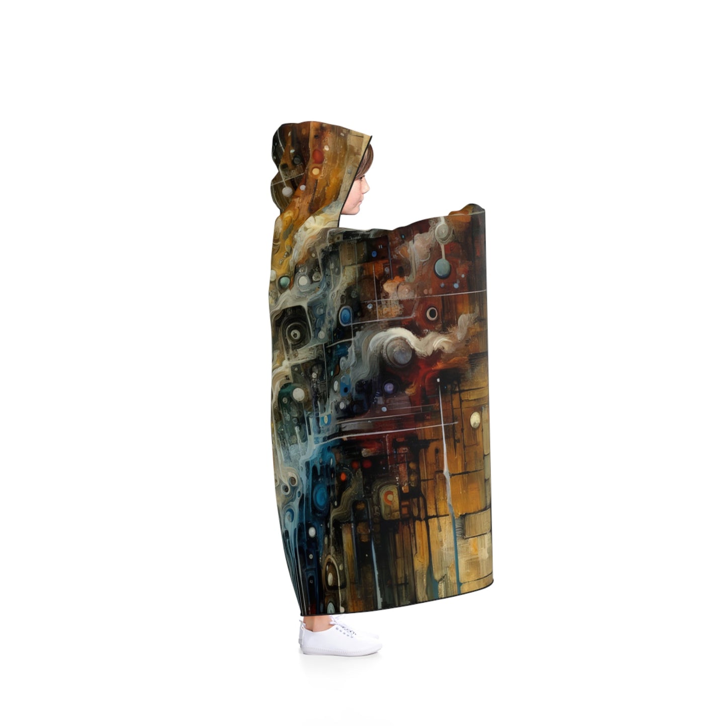 Integral Stewardship Abstract Hooded Blanket - ATUH.ART