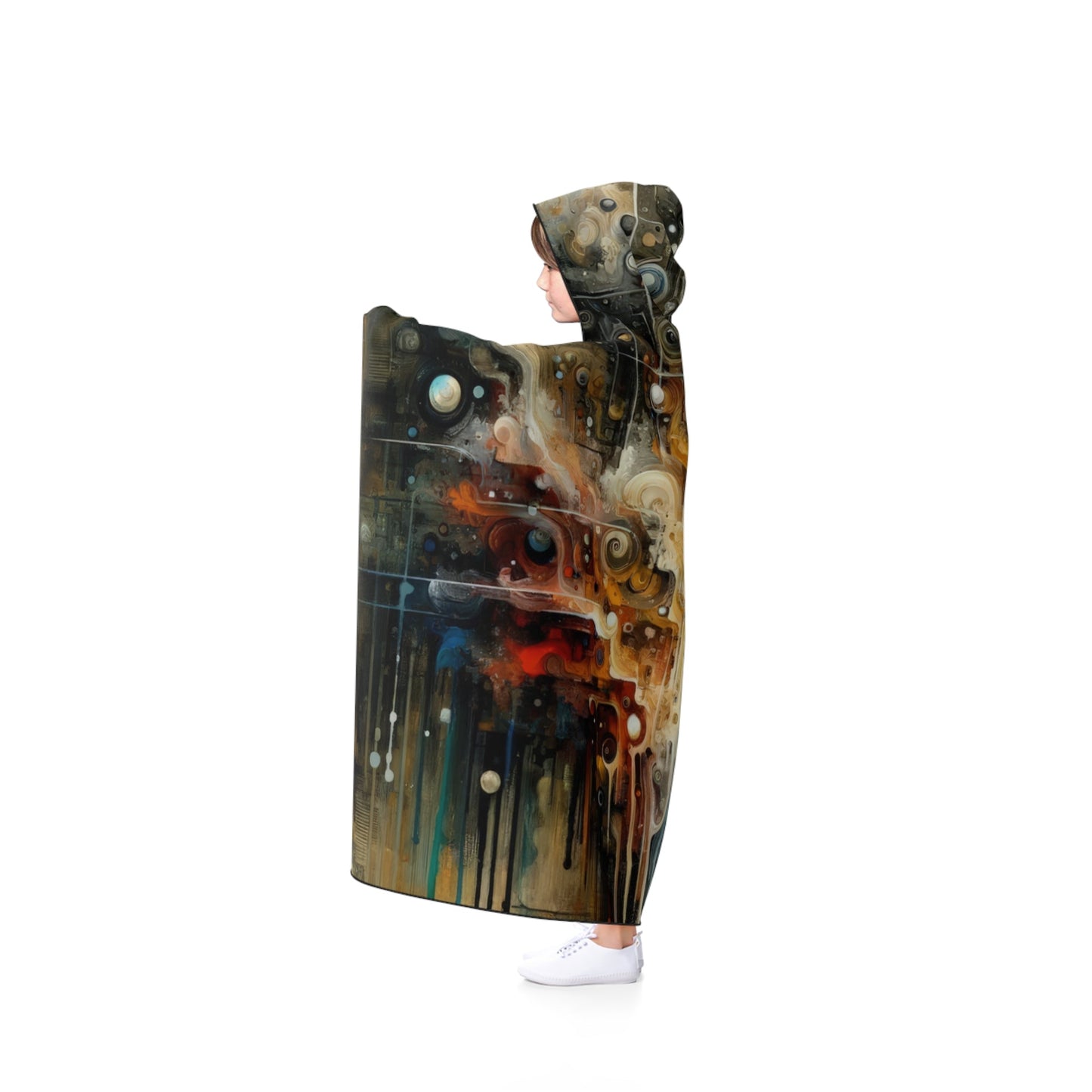 Integral Stewardship Abstract Hooded Blanket - ATUH.ART
