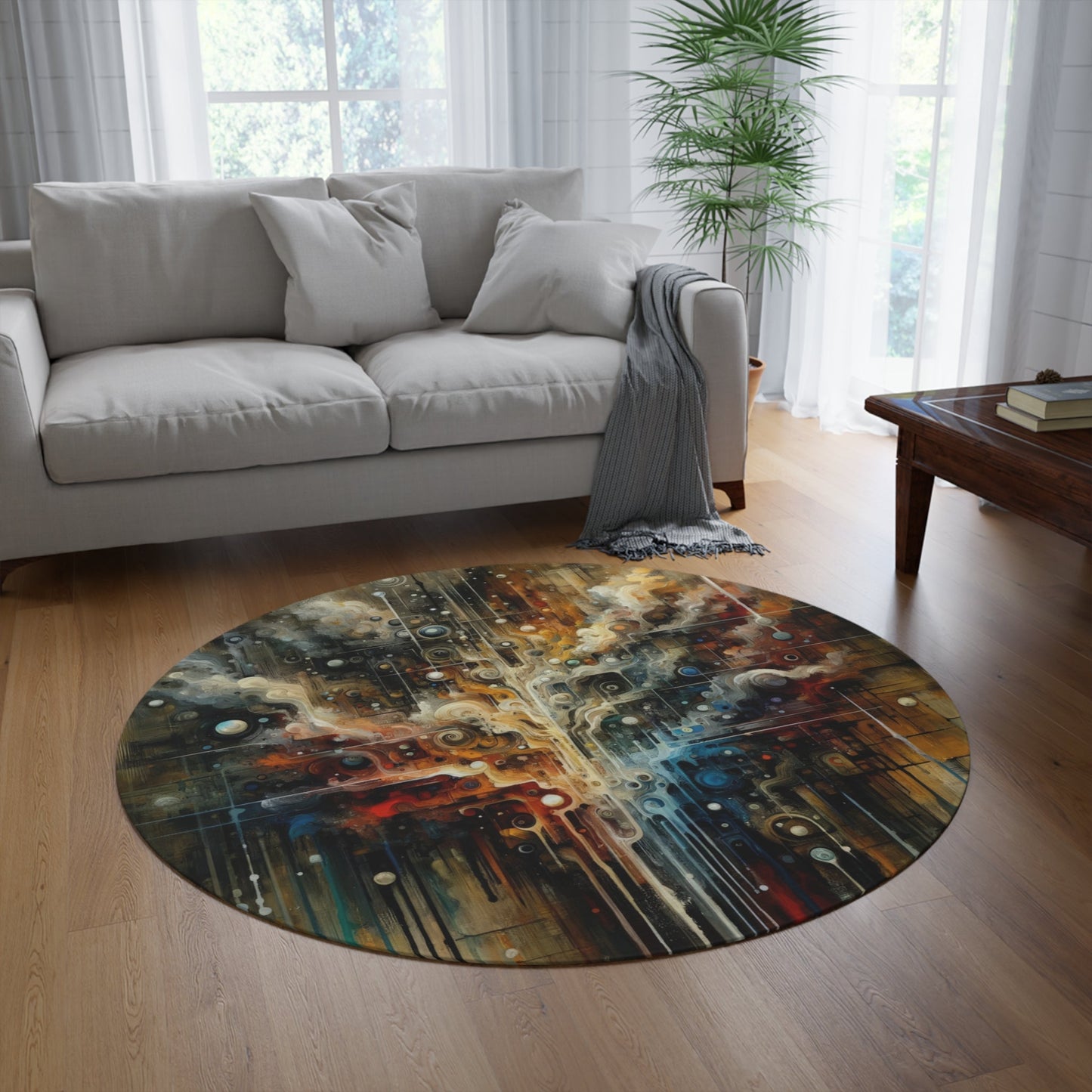Integral Stewardship Abstract Round Rug - ATUH.ART
