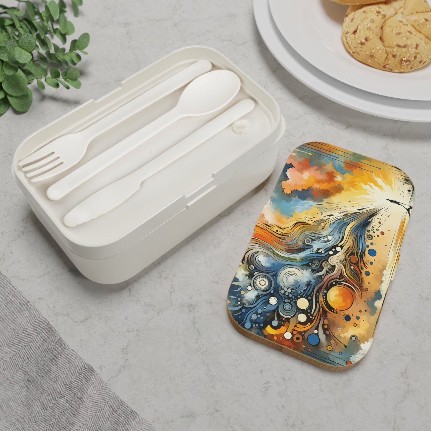Intentional Awakening Reflection Bento Lunch Box - ATUH.ART