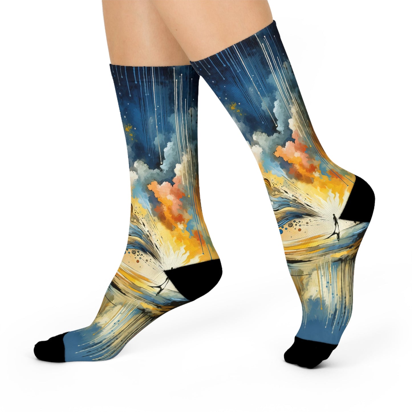 Intentional Awakening Reflection Cushioned Crew Socks - ATUH.ART