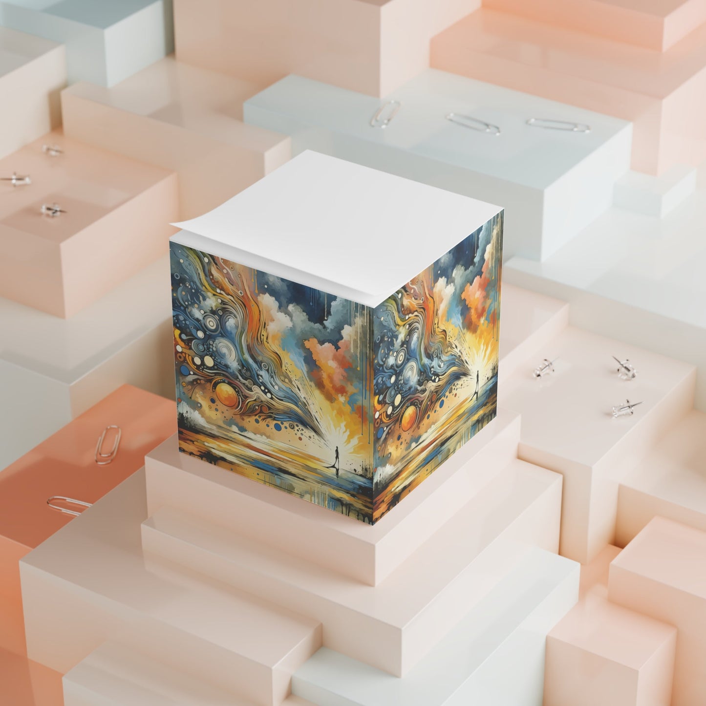 Intentional Awakening Reflection Note Cube - ATUH.ART