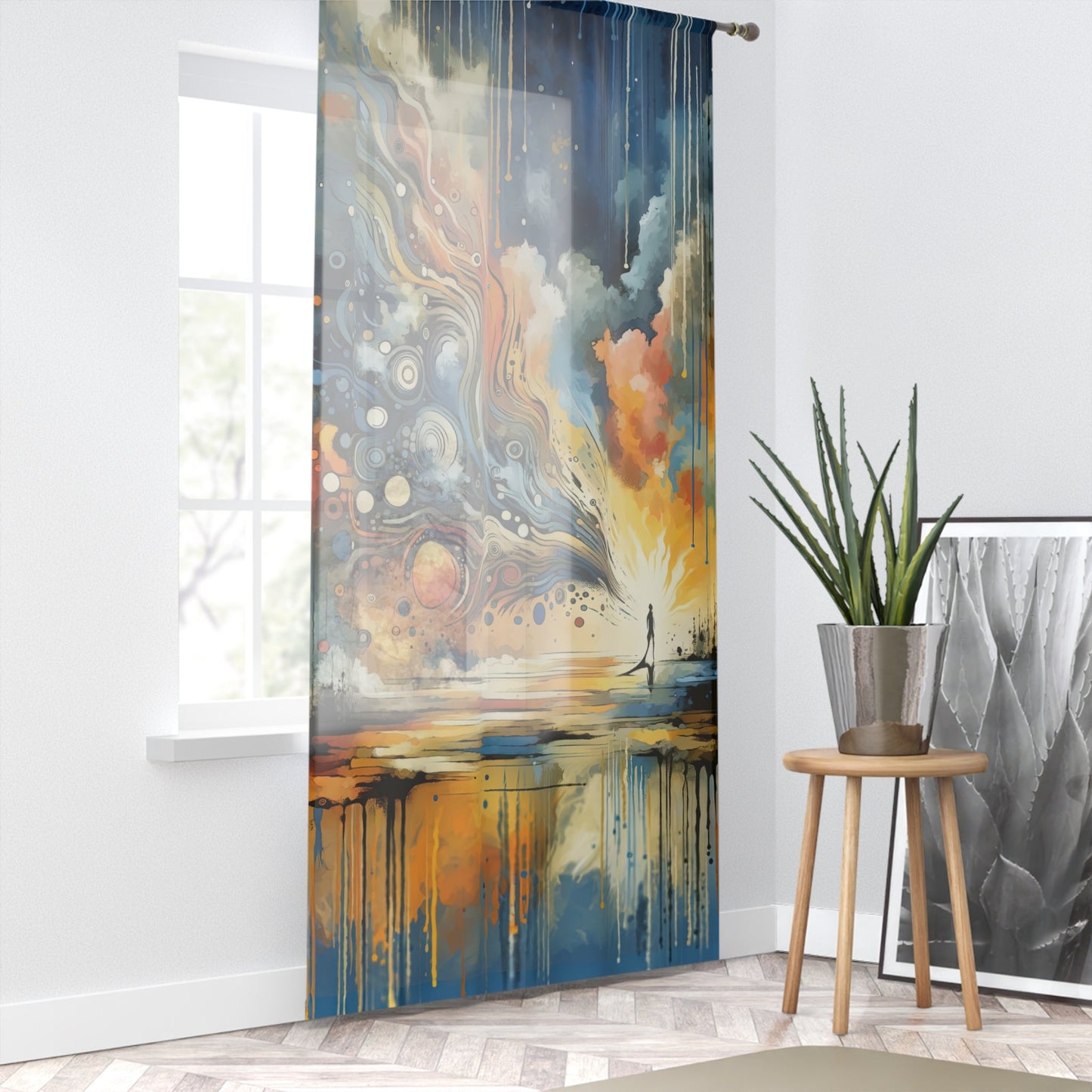 Intentional Awakening Reflection Window Curtain - ATUH.ART