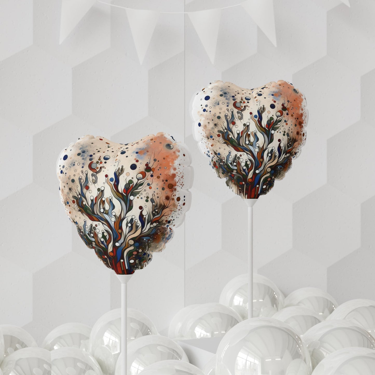 Intentional Unity Splashes Balloon (Round and Heart-shaped), 11" - ATUH.ART