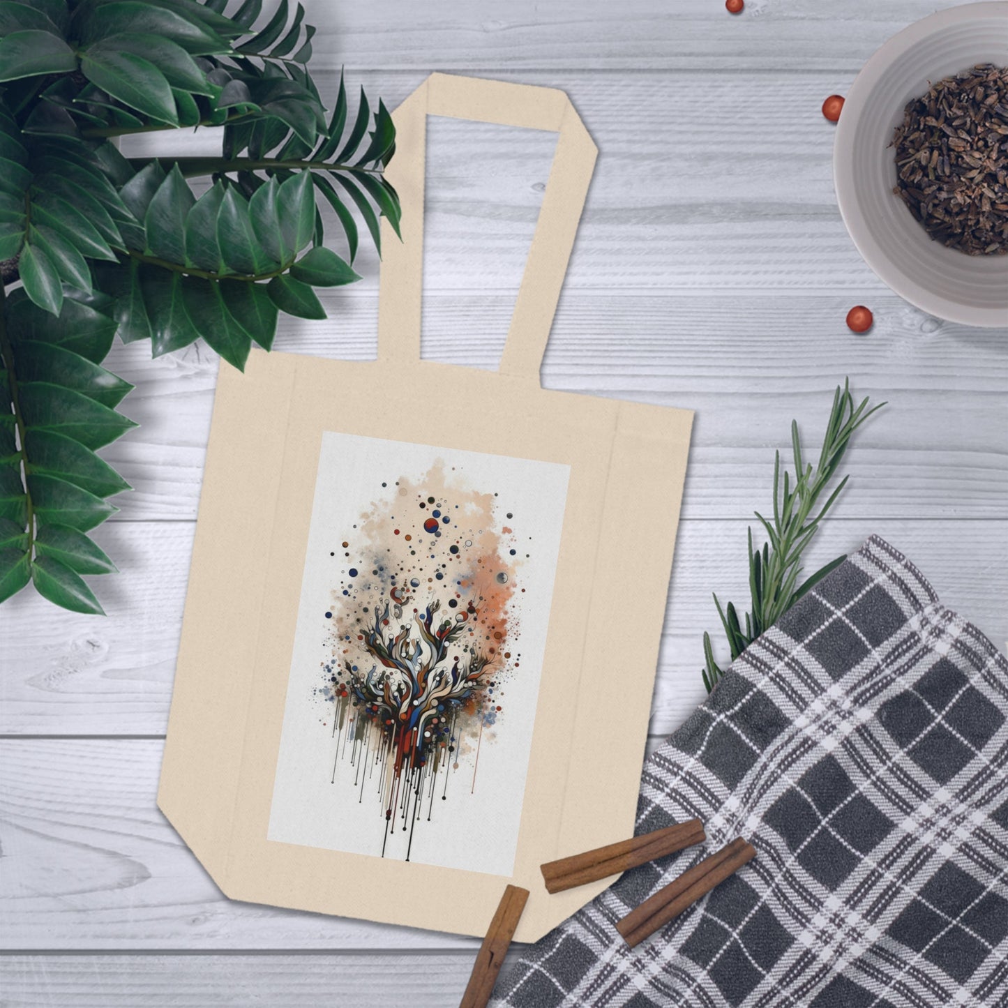 Intentional Unity Splashes Double Wine Tote Bag - ATUH.ART