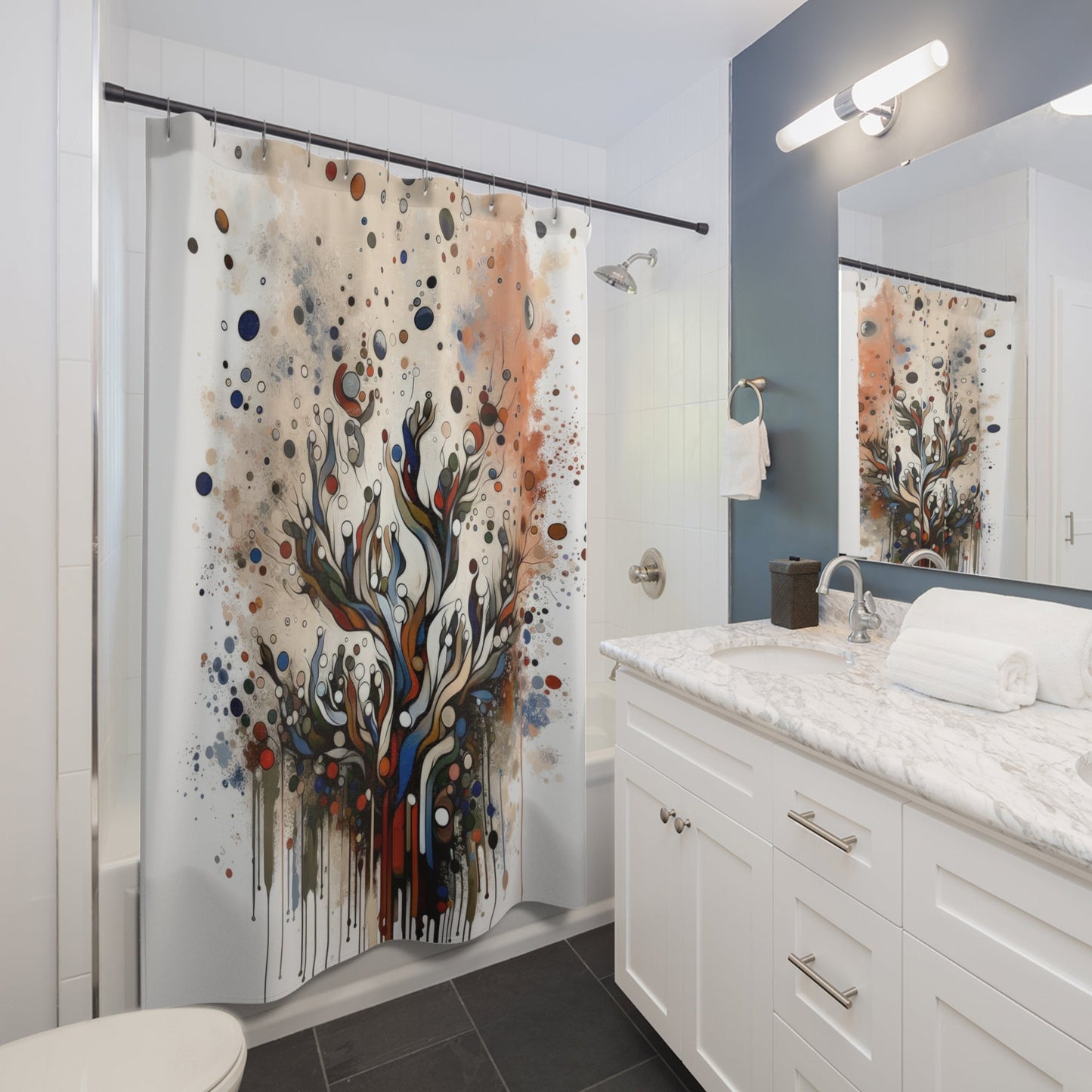 Intentional Unity Splashes Shower Curtains - ATUH.ART