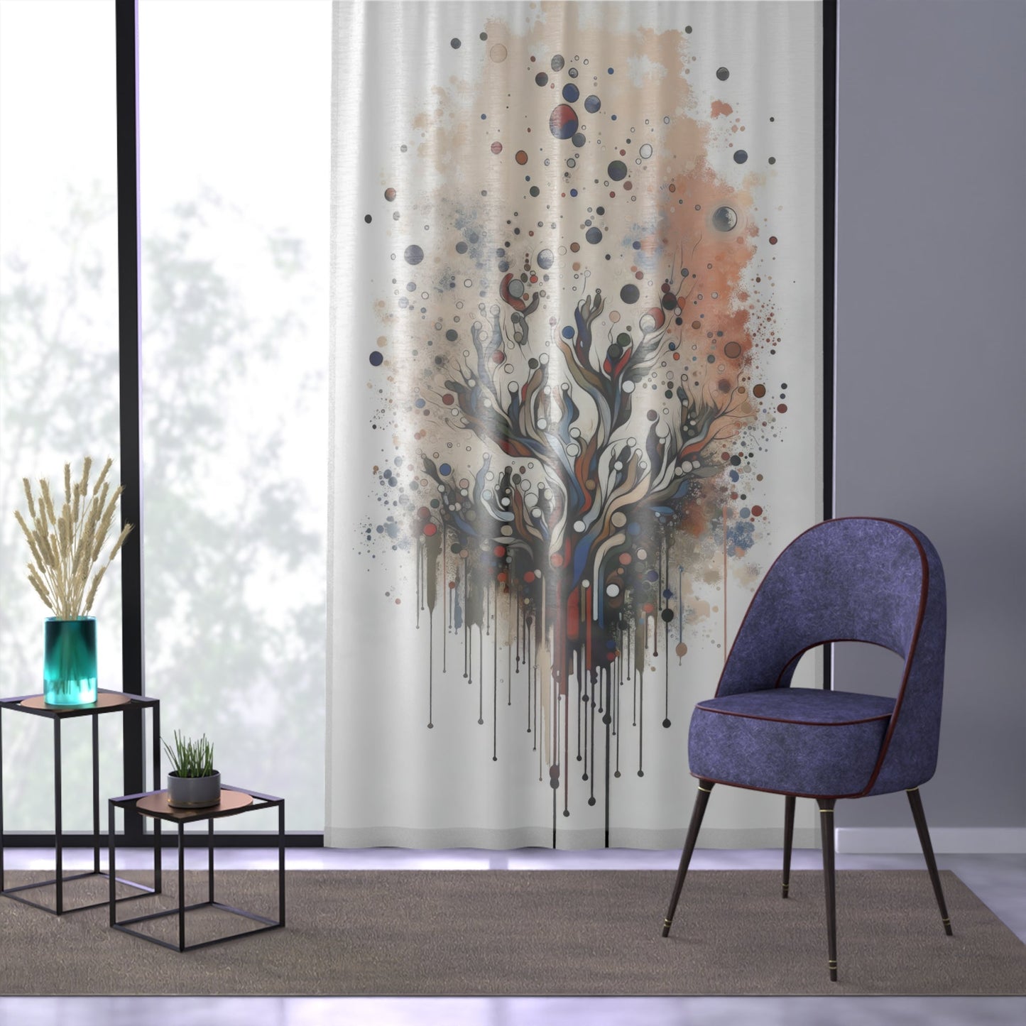 Intentional Unity Splashes Window Curtain - ATUH.ART