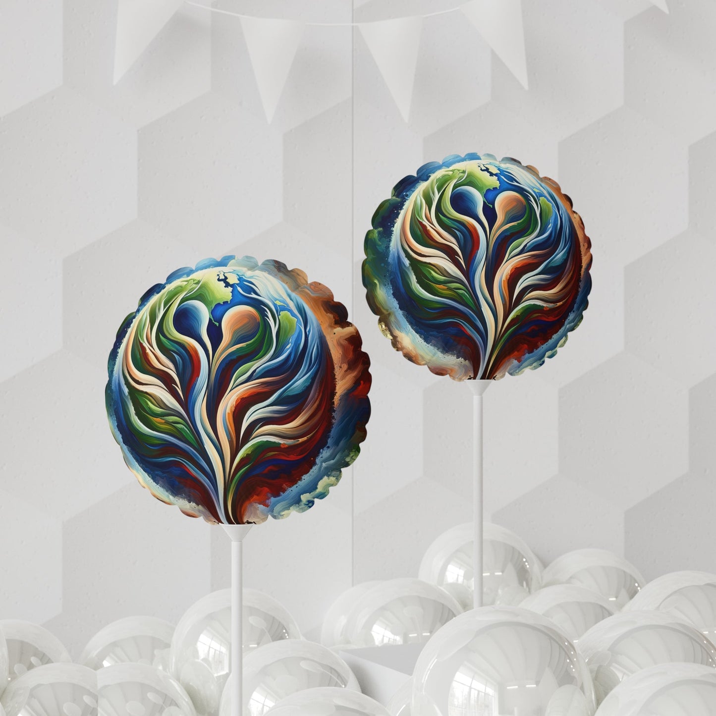 Interconnected Earth Advocates Balloon (Round and Heart-shaped), 11" - ATUH.ART
