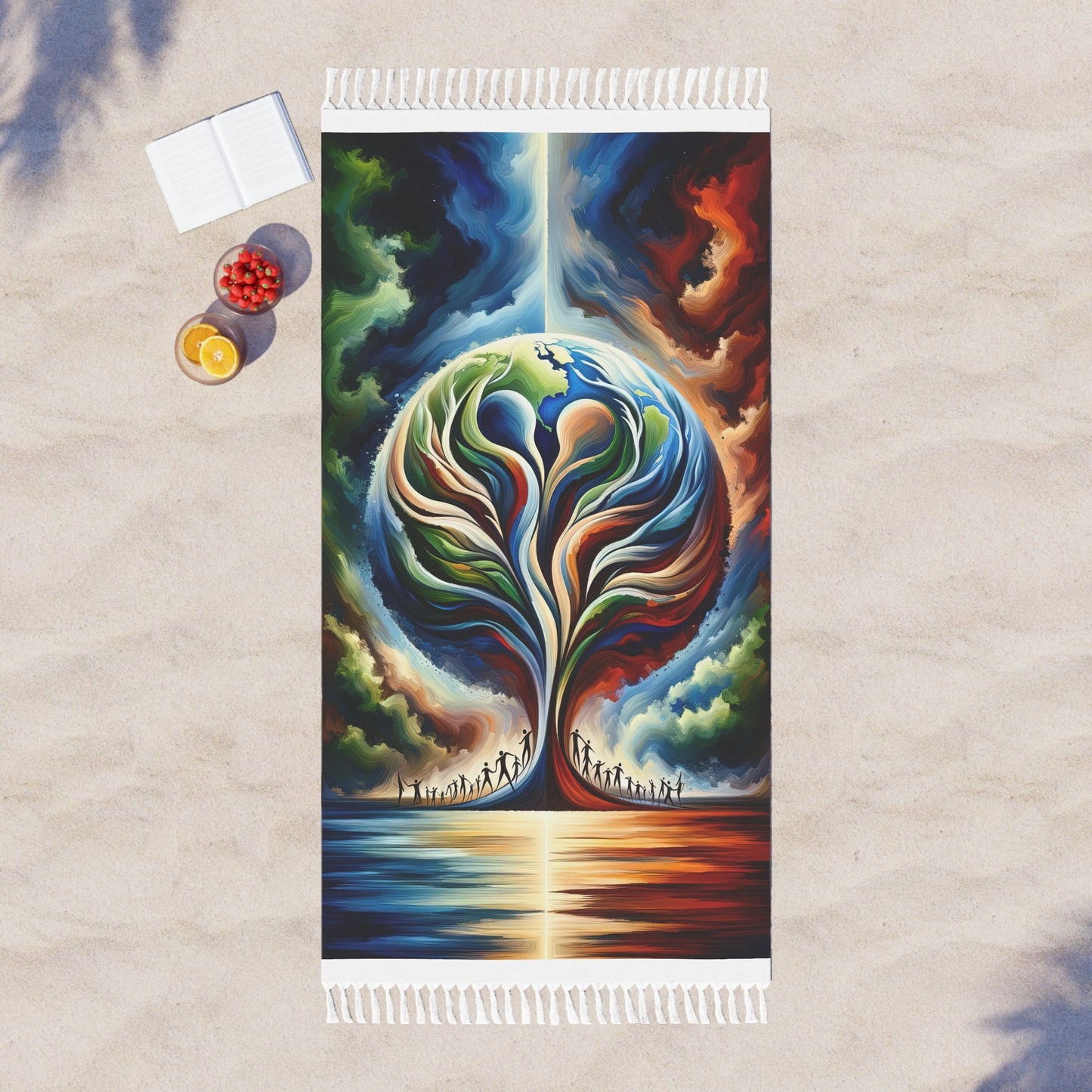 Interconnected Earth Advocates Boho Beach Cloth - ATUH.ART