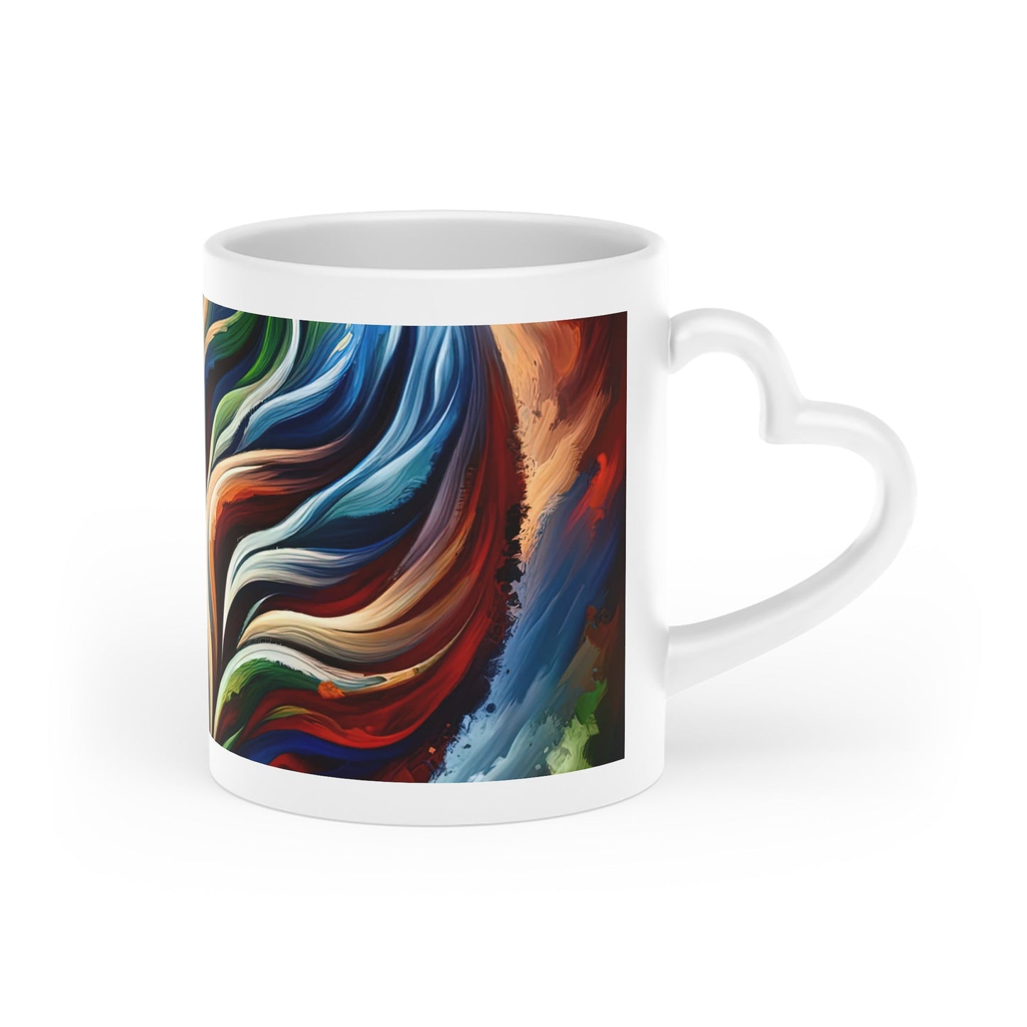 Interconnected Earth Advocates Heart-Shaped Mug - ATUH.ART