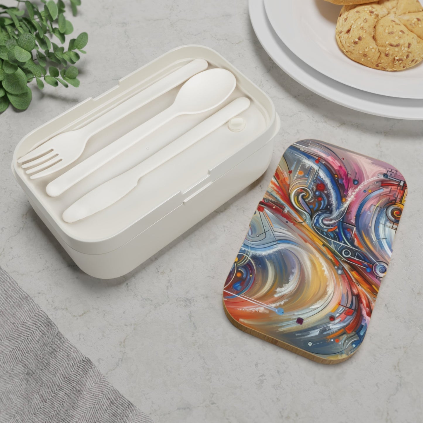 Interconnectivity Tachism Dynamics Bento Lunch Box - ATUH.ART