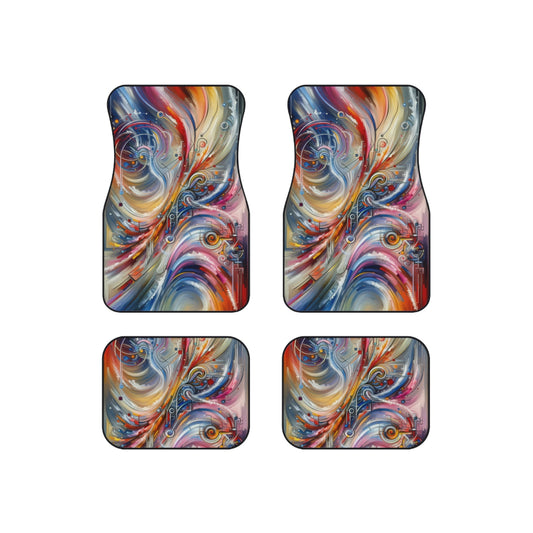 Interconnectivity Tachism Dynamics Car Mats (Set of 4) - ATUH.ART