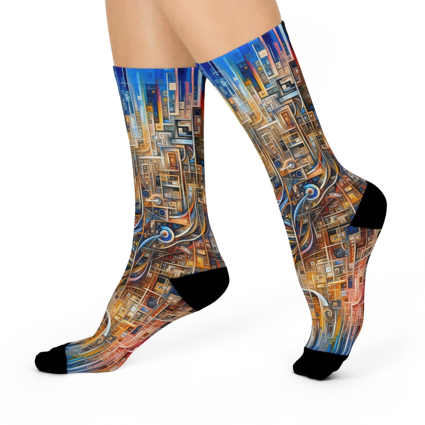 Intricate Life Tapestry Cushioned Crew Socks - ATUH.ART