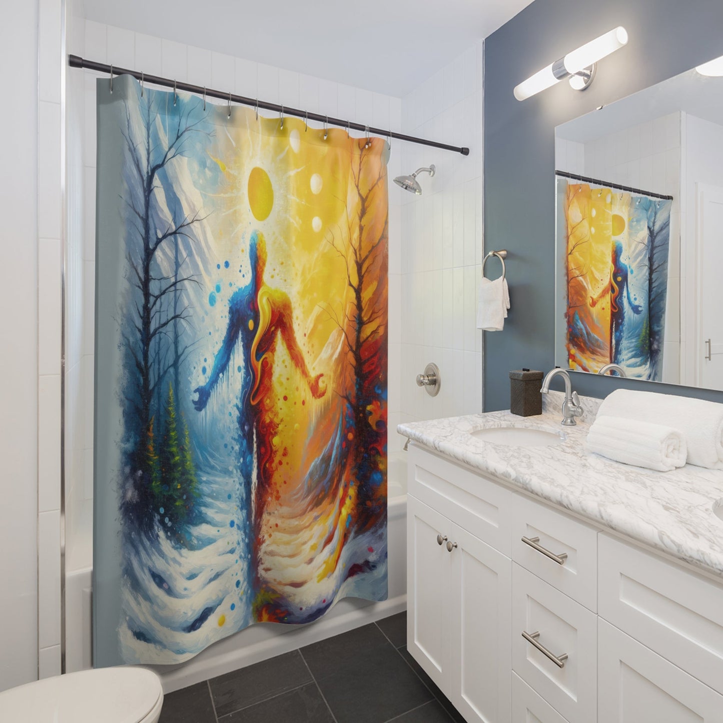 Invincible Summer Discovery Shower Curtains - ATUH.ART