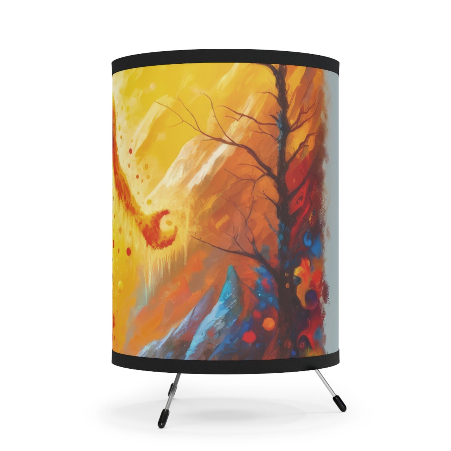 Invincible Summer Discovery Tripod Lamp with High-Res Printed Shade, US\CA plug - ATUH.ART
