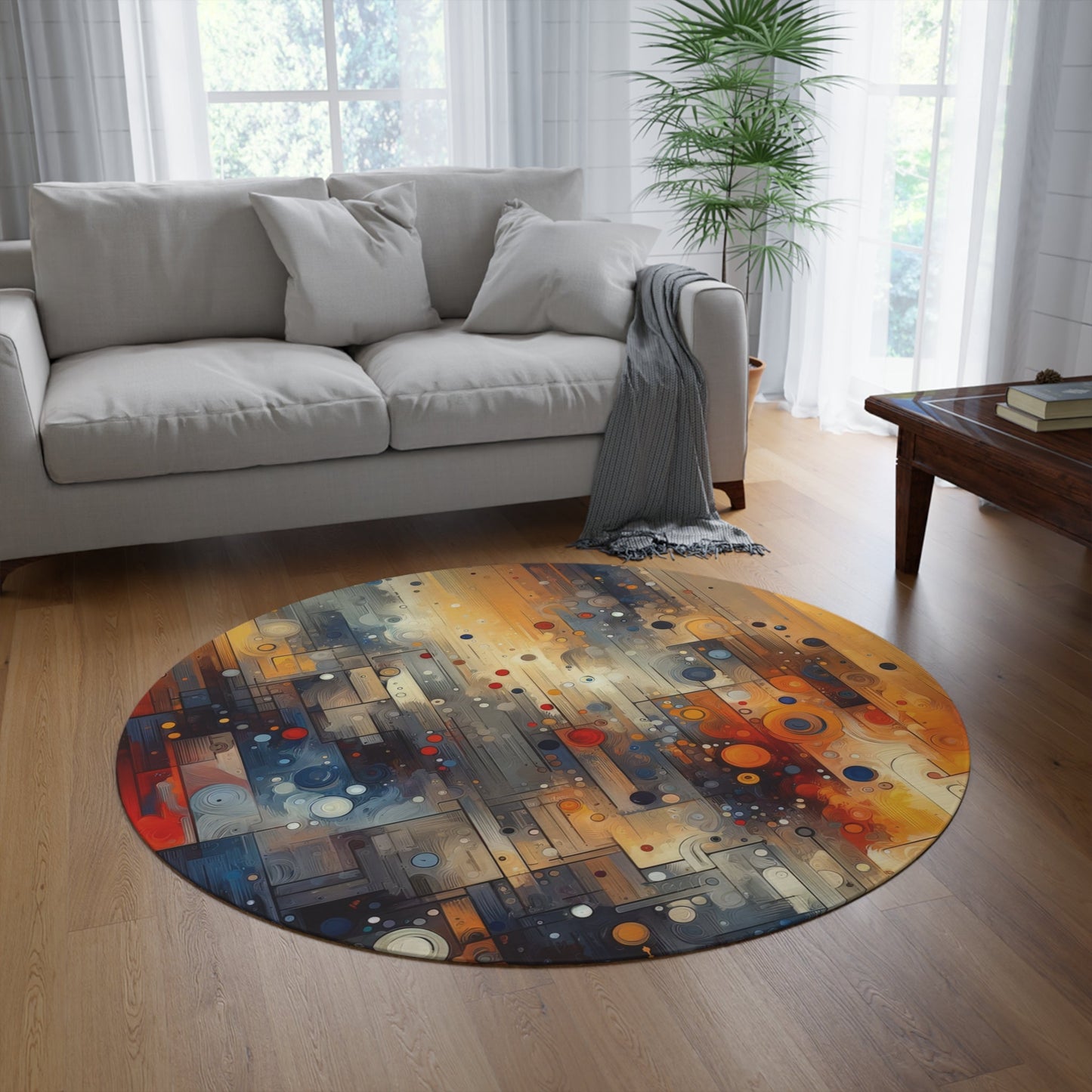 Invisible Strength Continuity Round Rug - ATUH.ART