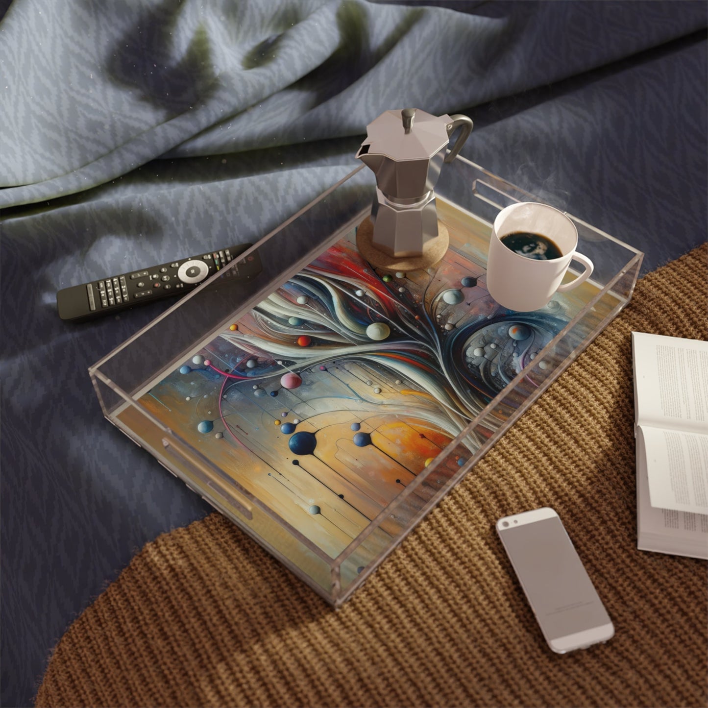 Invisible Threads Influence Acrylic Serving Tray - ATUH.ART