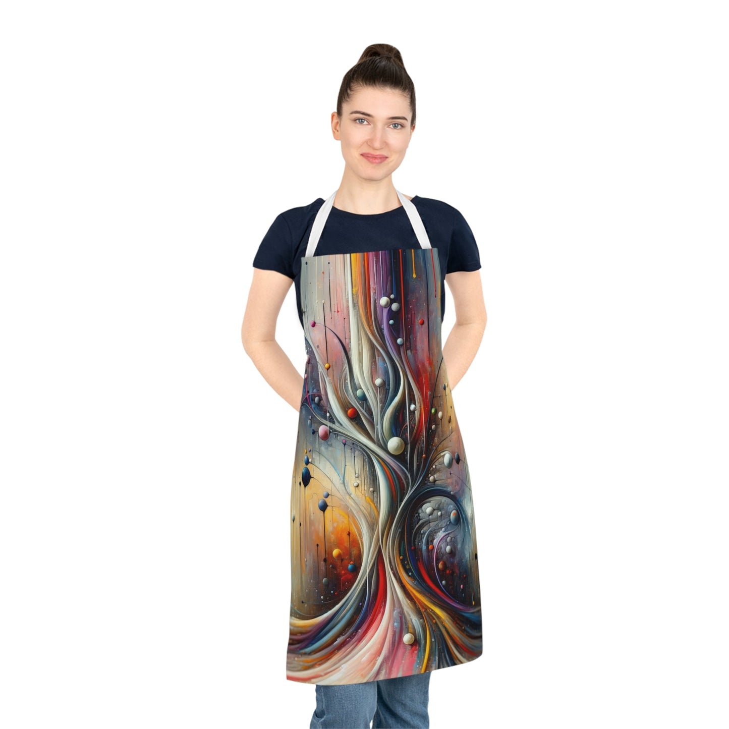 Invisible Threads Influence Adult Apron (AOP) - ATUH.ART