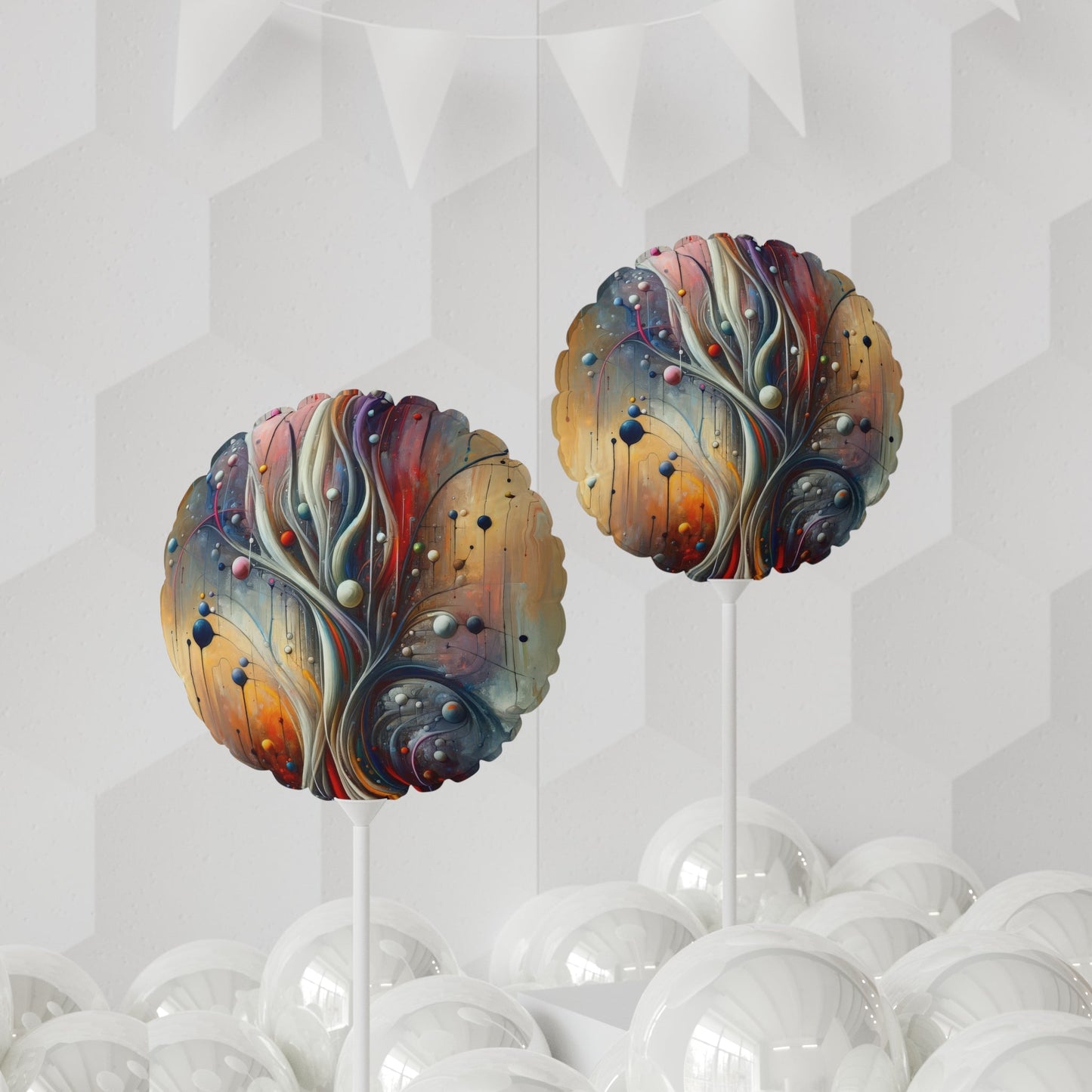 Invisible Threads Influence Balloon (Round and Heart-shaped), 11" - ATUH.ART