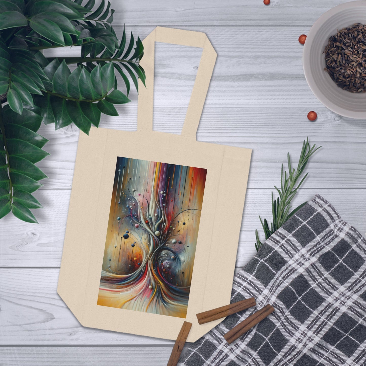 Invisible Threads Influence Double Wine Tote Bag - ATUH.ART